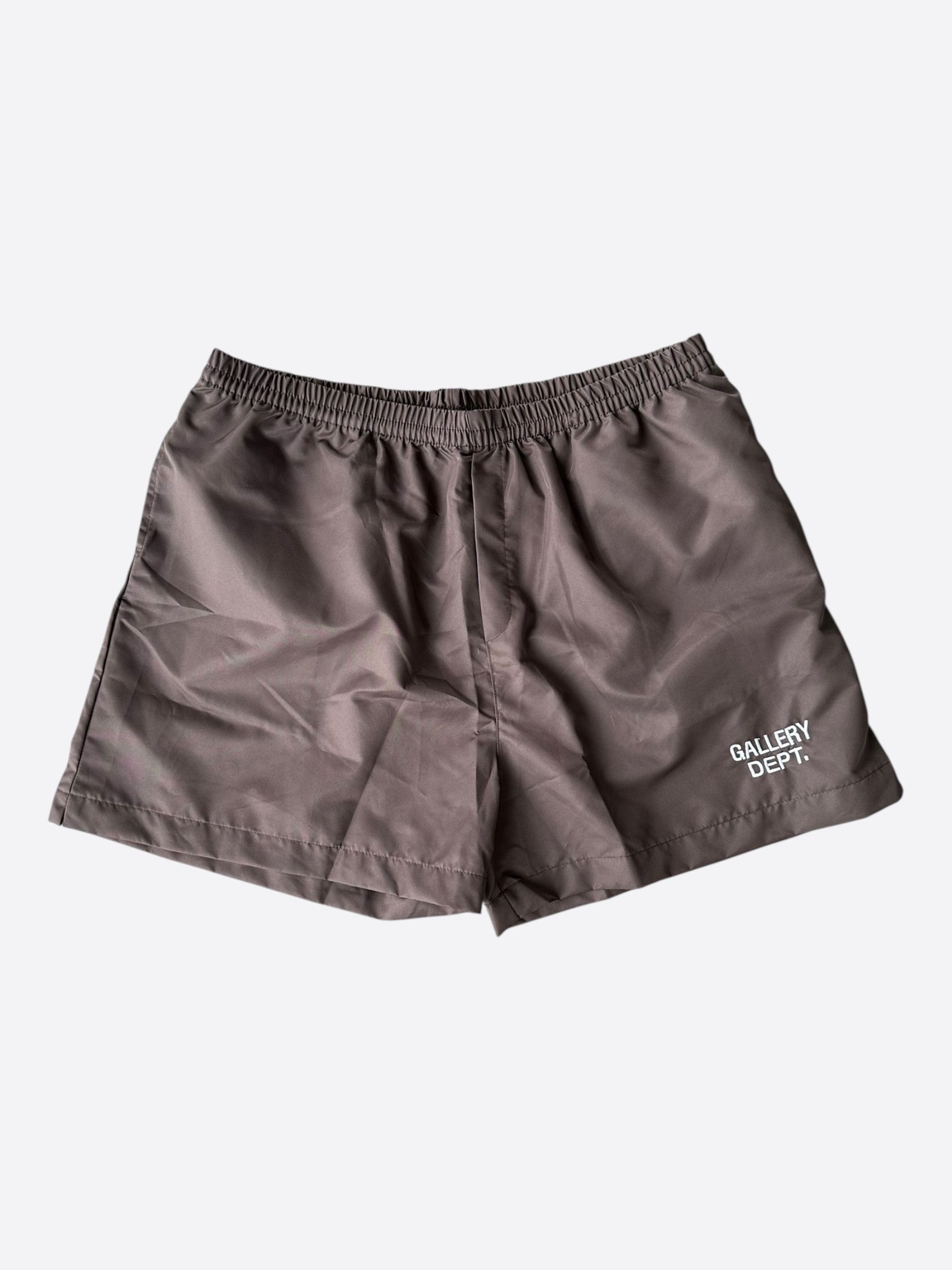 Gallery Dept. Gallery Dept Brown & White Embroidered Logo Zuma Shorts Size US 38 / EU 54 - 1 Thumbnail