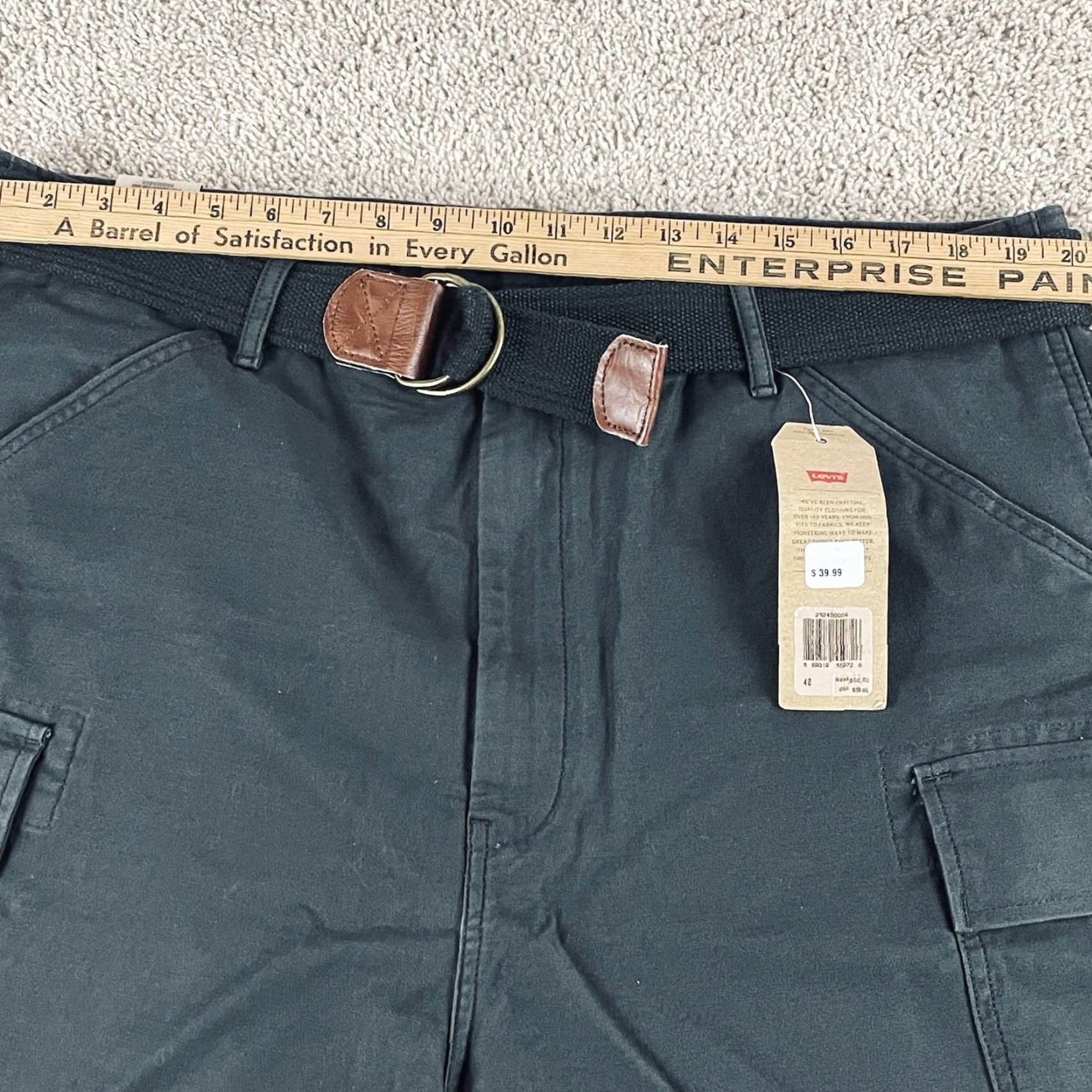 Levi's Levi's Fort Cargo Shorts Men's 40 Green Cargo Pocket Cotton NWT Medium Wash Outfit Casual Outdoors Size US 36 / EU 52 - 8 Thumbnail