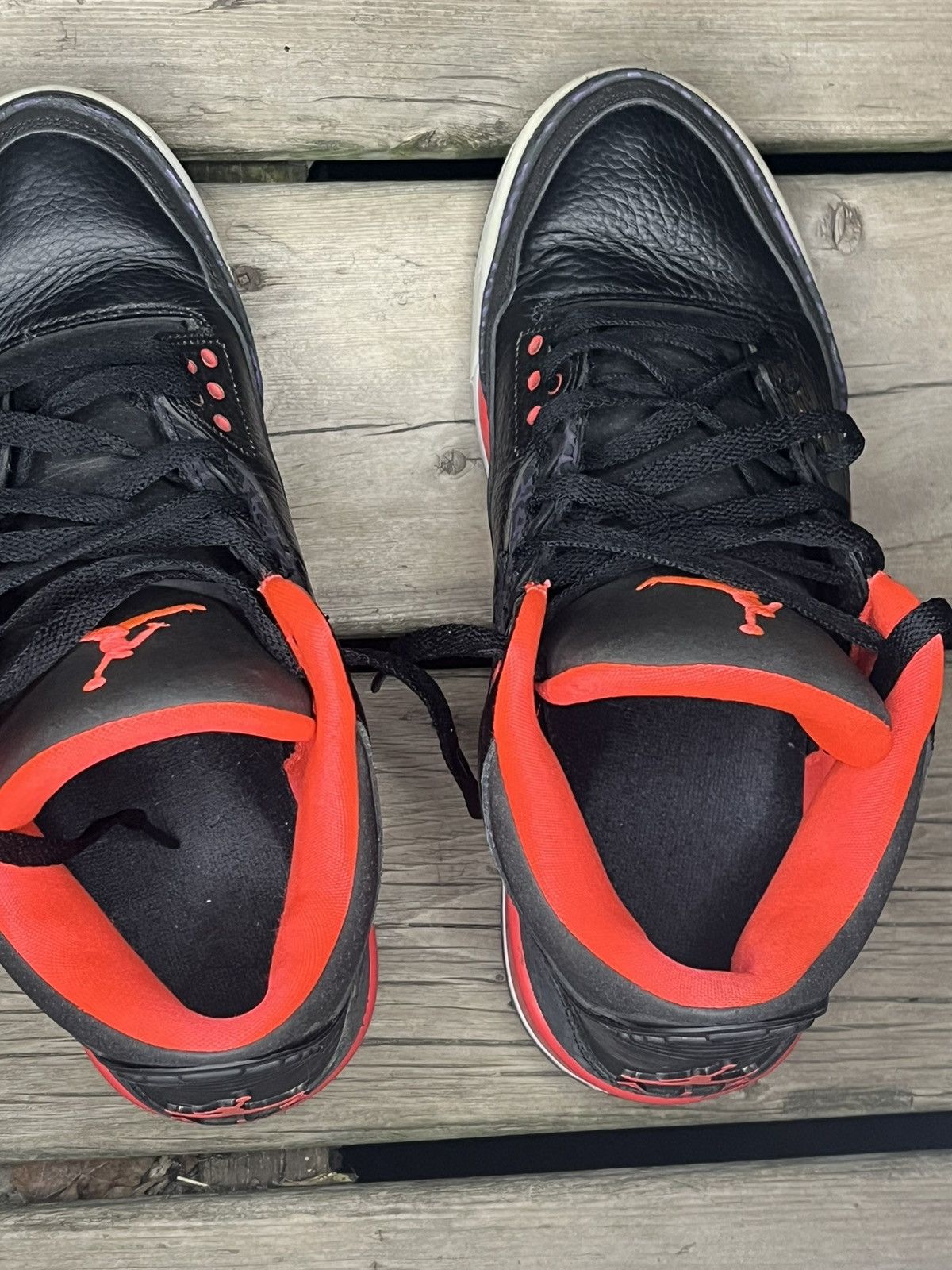 Jordan Brand 2013 Air Jordan Retro 3 Crimson Infrared Size US 9.5 / EU 42-43 - 8 Thumbnail