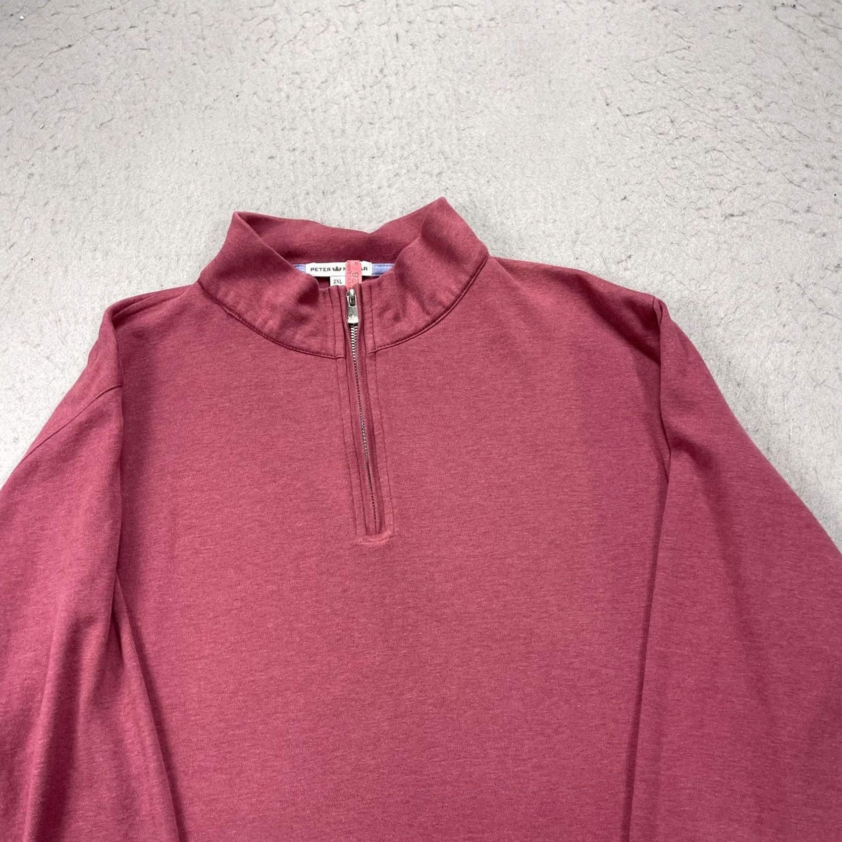 Peter Millar Peter Millar Sweater Mens 2XL Pullover 1/4 Zip Golf Crown Comfort Interlock Purple Knit Mock Neck Casual Weathered 2000s Mens Size US XXL / EU 58 / 5 - 3 Thumbnail