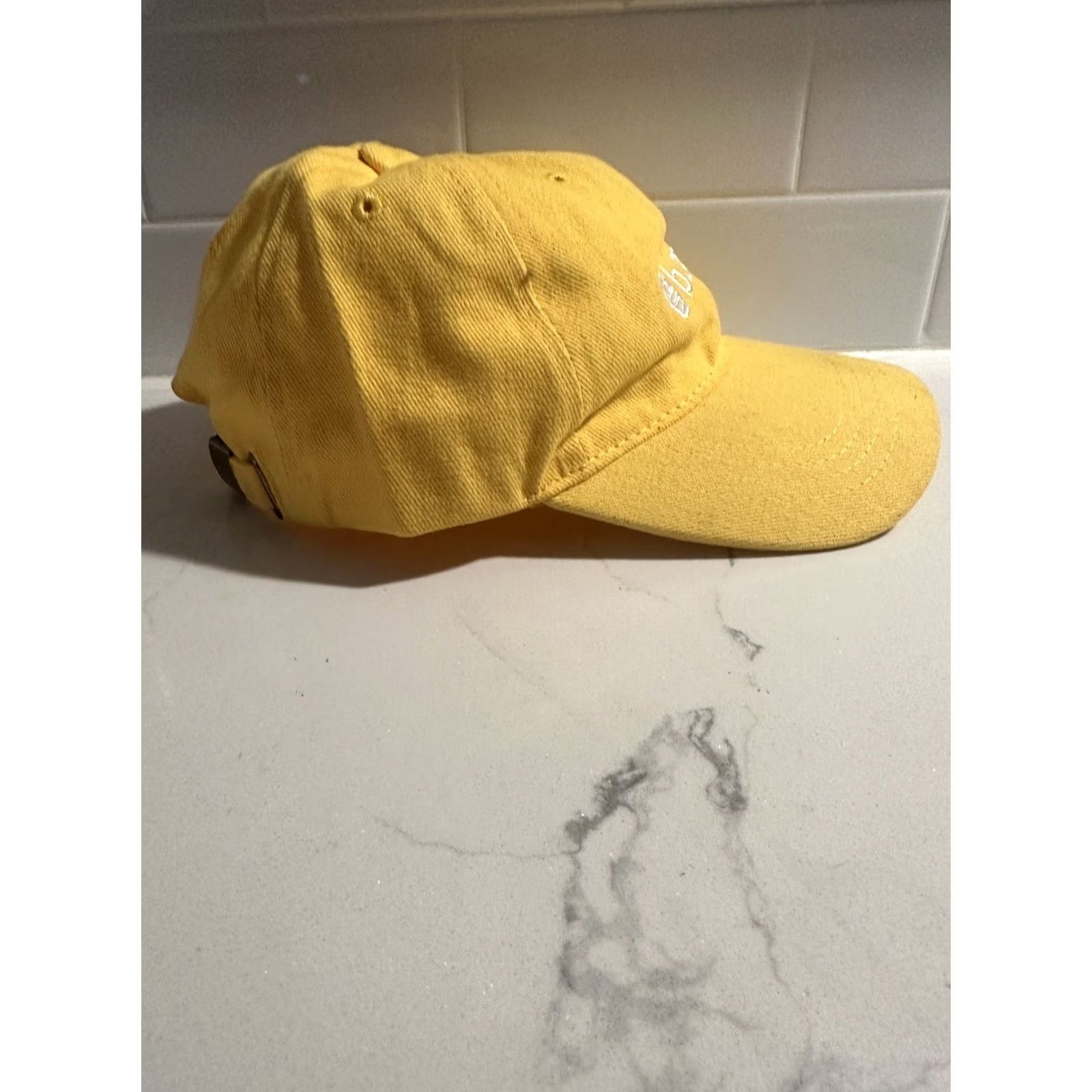 Logo 7 Bumble Dating Yellow Strapback Hat Embroidered White Logo Mens One Size Cap, Baseball Yellow, Free Shipping Size ONE SIZE - 4 Thumbnail