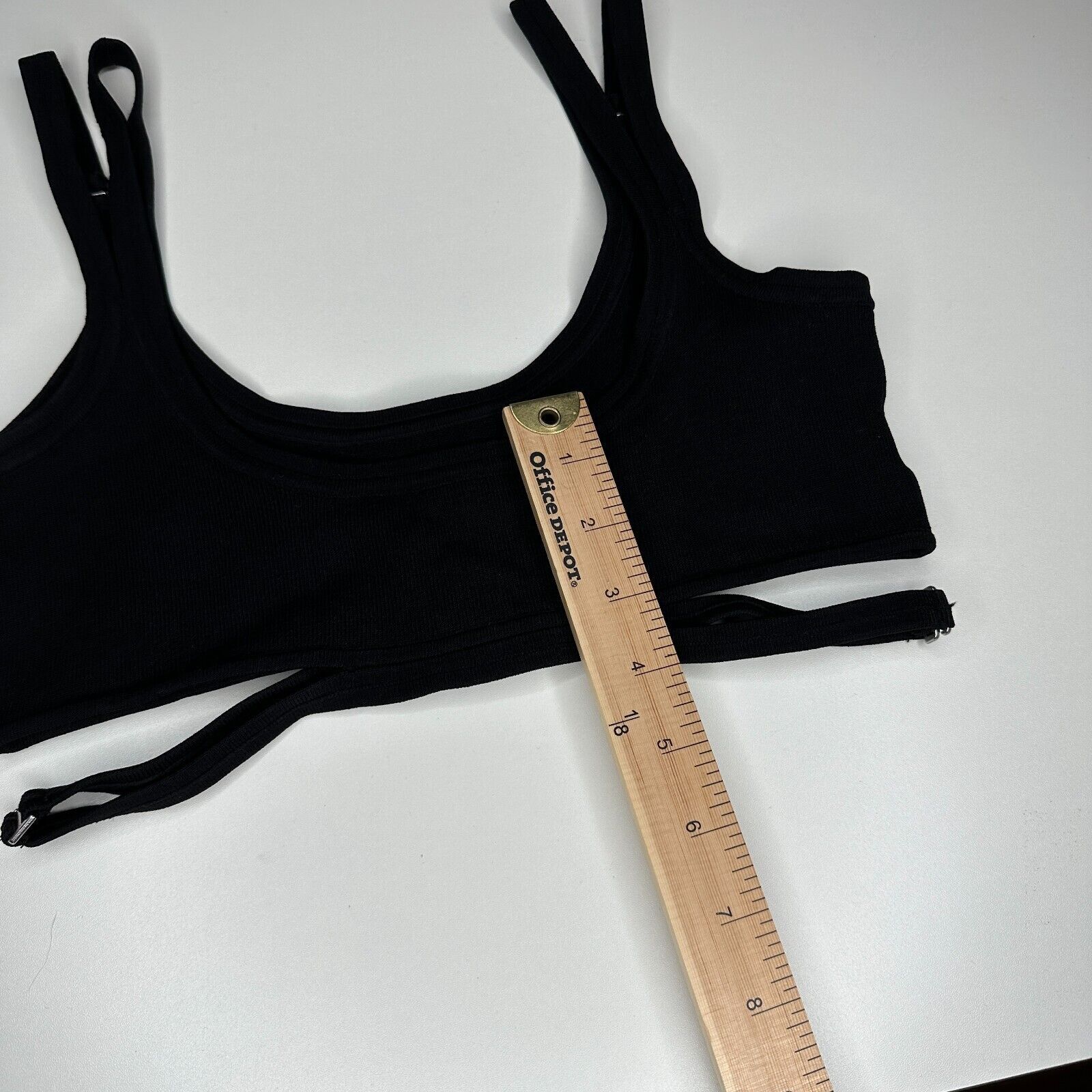 Dion Lee Dion Lee Black Strappy Crop Tank Double Strap Cutouts XS Size XS / US 0-2 / IT 36-38 - 12 Thumbnail