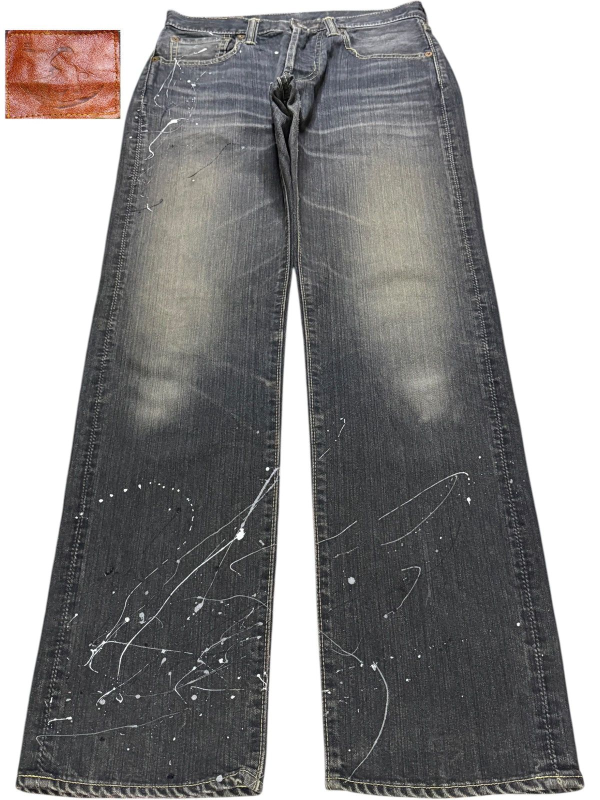 Eternal × Japanese Brand Vintage Japanese Eternal Mud Wash Painted Distressed Jeans Size US 28 / EU 44 - 1 Thumbnail