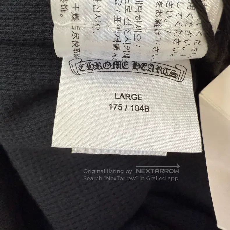 Chrome Hearts CHROME HEARTS Size L Waffle-lined hoodie with black vine fl Size US L / EU 52-54 / 3 - 4 Thumbnail