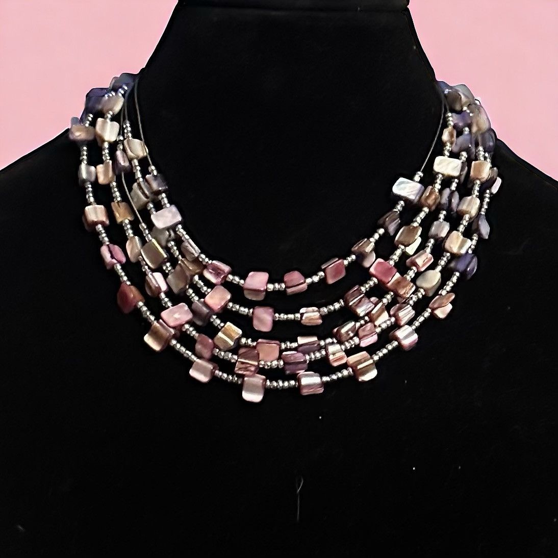 Other Multi strand layered abalone shell chip necklace Size ONE SIZE - 1 Thumbnail