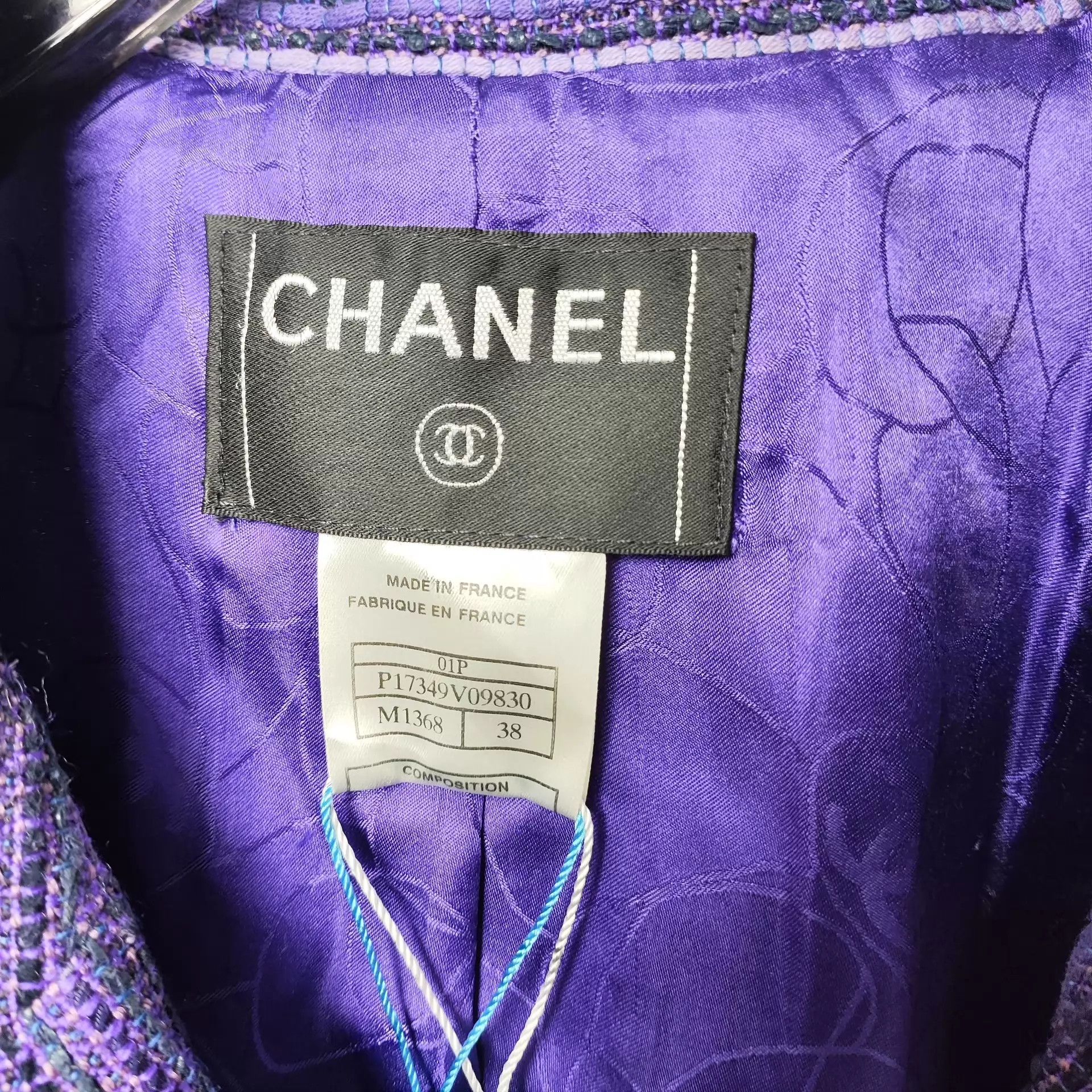 Chanel CHANEL Purple Wool Blazer 38 250712MMK2L02 Size S / US 4 / IT 40 - 3 Thumbnail