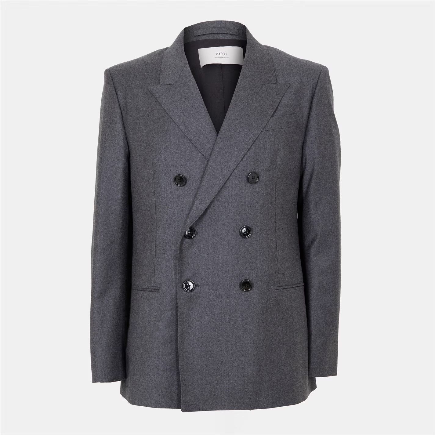 AMI o1g2r1mq0326 Button Tailored Fit Blazer in Anthracite Size US S / EU 44-46 / 1 - 1 Thumbnail