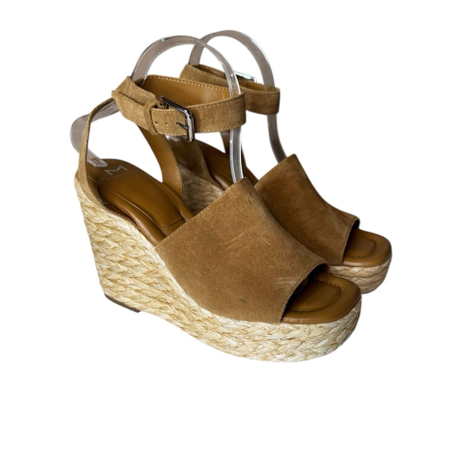 Marc Fisher Marc Fisher Suede Leather Wedge Espadrille Sandals Tiny Flaw Size US 10 / IT 40 - 2 Thumbnail