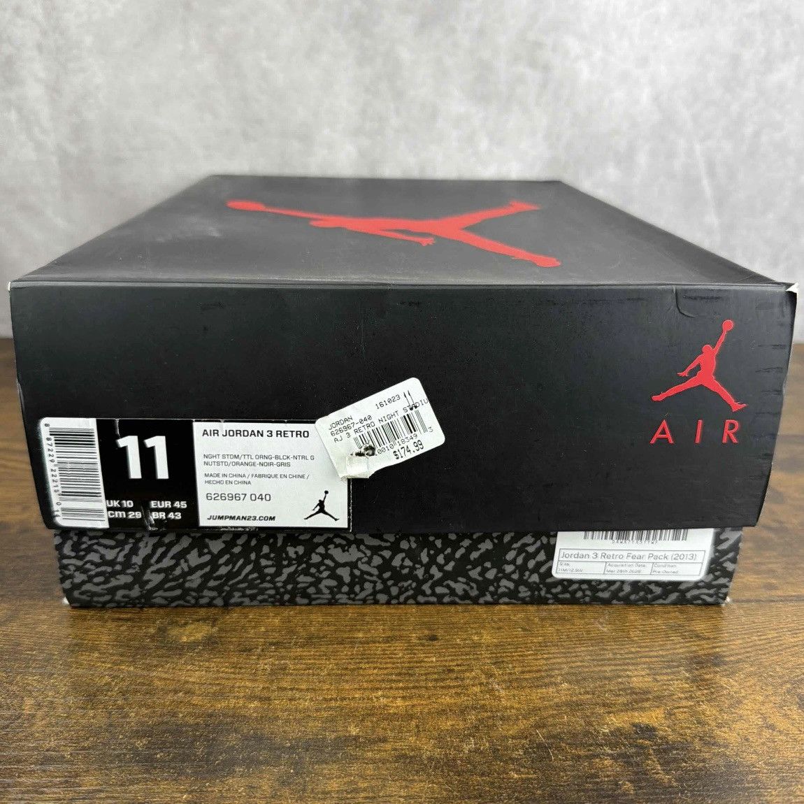 Jordan Brand Air Jordan 3 Retro Fear Pack 2013 Size 11 626967-040 OG Rare Size US 11 / EU 44 - 9 Thumbnail