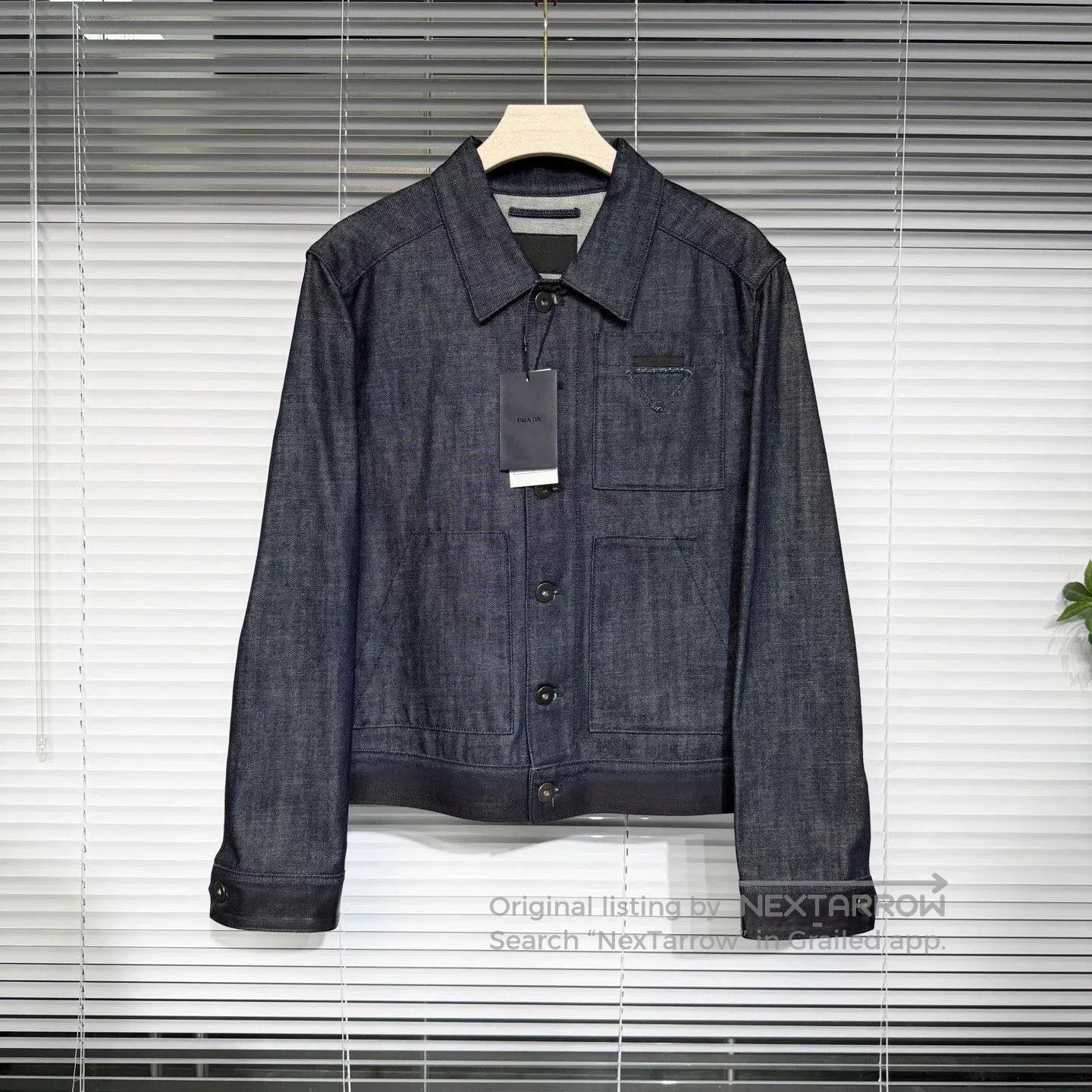 Prada prada denim jacket with triangle logo. Size US L / EU 52-54 / 3 - 1 Thumbnail