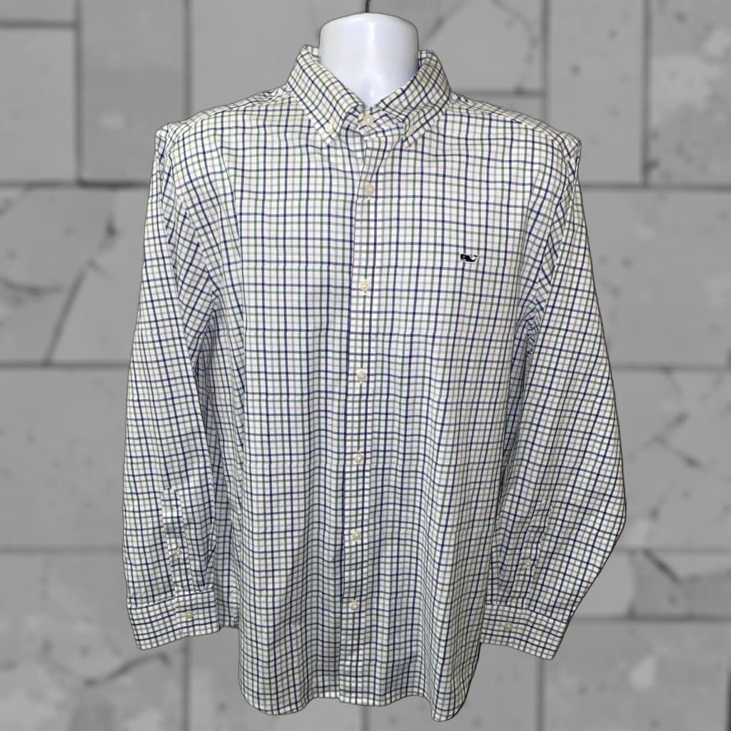 Vineyard Vines VINEYARD VINES Mens Long Sleeve Shirt Button-Up Collared Checkered Cotton Large Multicolor Size US L / EU 52-54 / 3 - 1 Thumbnail