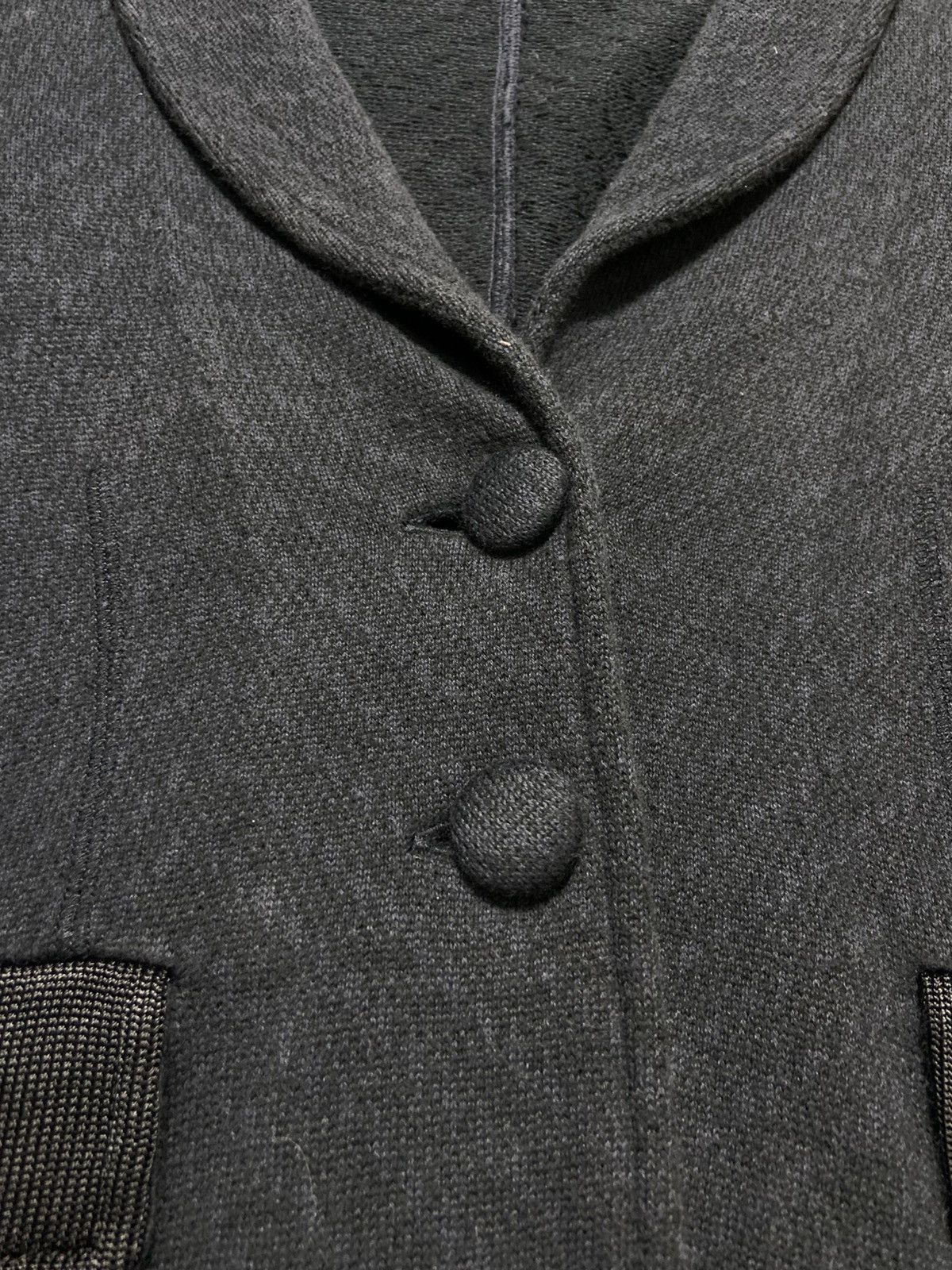 Emporio Armani Emperio Armani Knit Blazer Contrast Collar & Peplum Balck Size S / US 4 / IT 40 - 8 Thumbnail