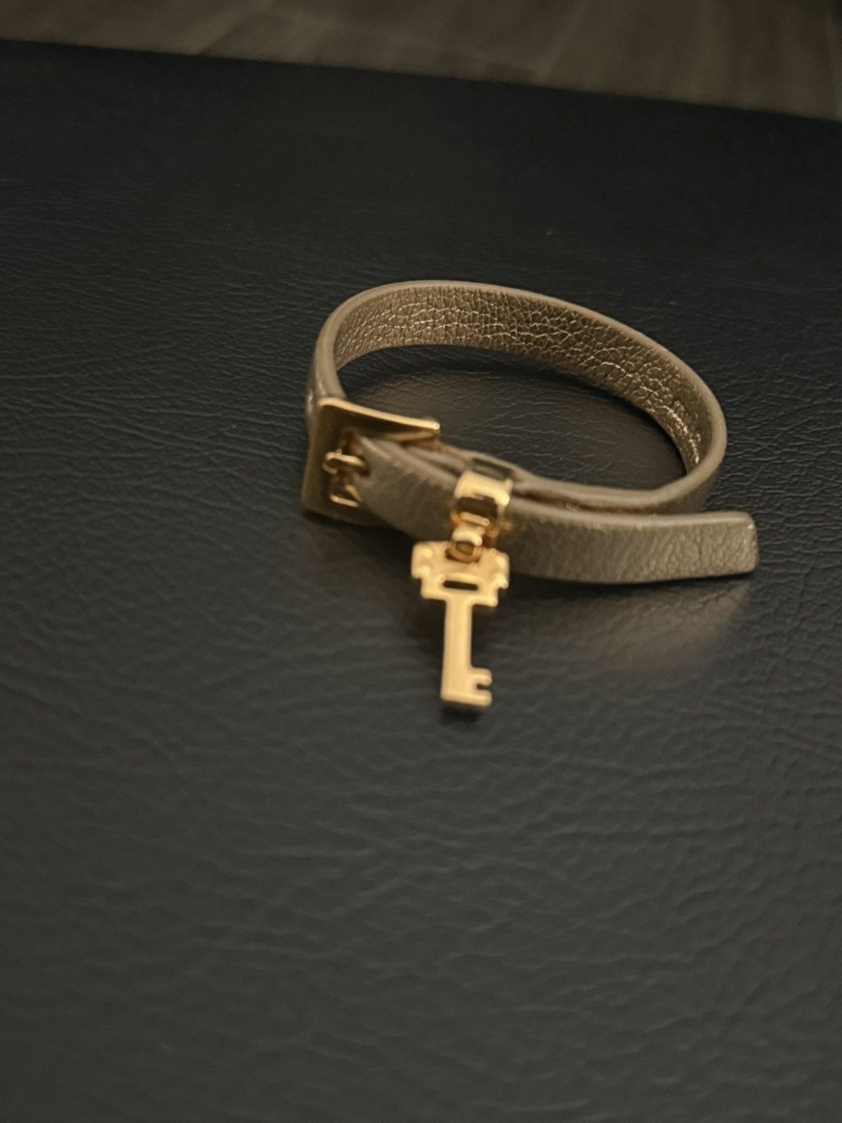 Miu Miu Miu Miu Gold Leather Key Bracelet Size ONE SIZE - 2 Thumbnail