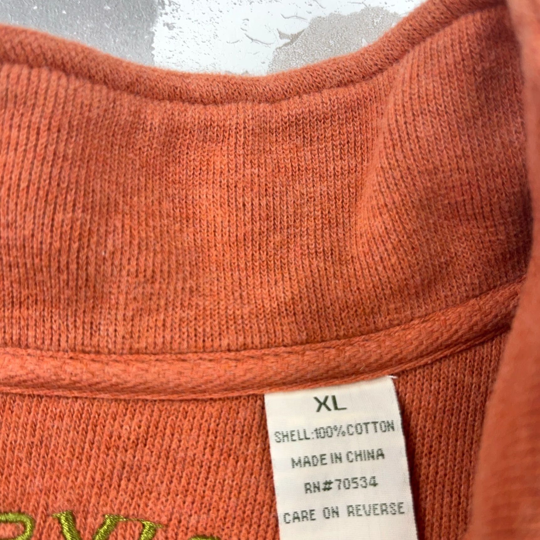 Orvis Orvis Sweater Men XL Orange Pull Over Quarter Zip Knit Sweatshirt Fishing Adult Size US XL / EU 56 / 4 - 5 Thumbnail