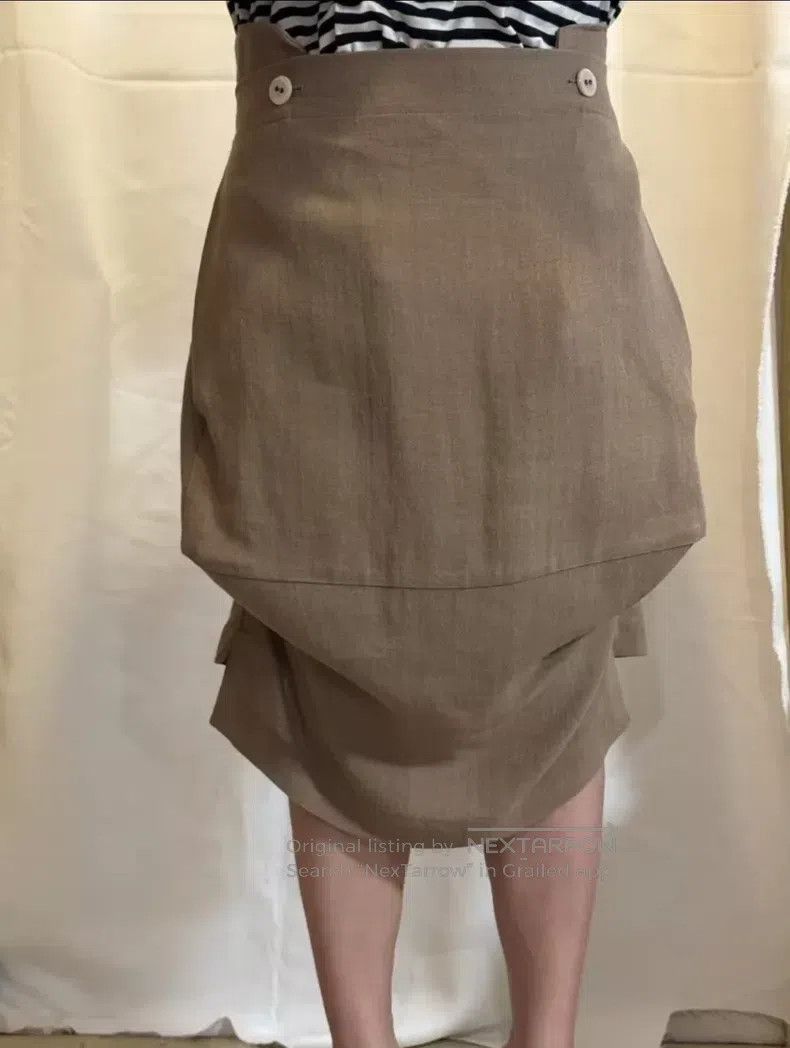 Vivienne Westwood Vivienne Westwood Khaki Reversible Flower Bud Skirt Size 25" / US 0 / IT 36 - 2 Thumbnail