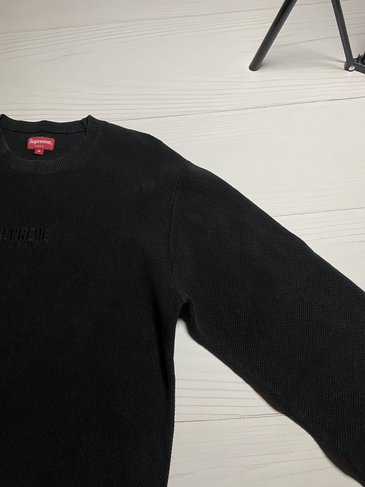 Supreme Supreme Raised Logo Crewneck Faded Sweater Size US M / EU 48-50 / 2 - 9 Thumbnail