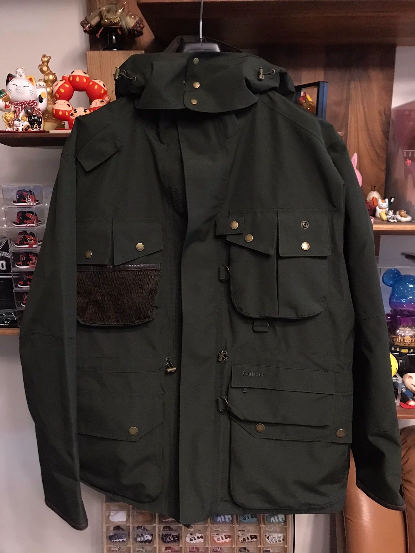 Barbour Barbour Olive Waxless Hardshell Removable Hood XL Jkt Size US XL / EU 56 / 4 - 1 Thumbnail