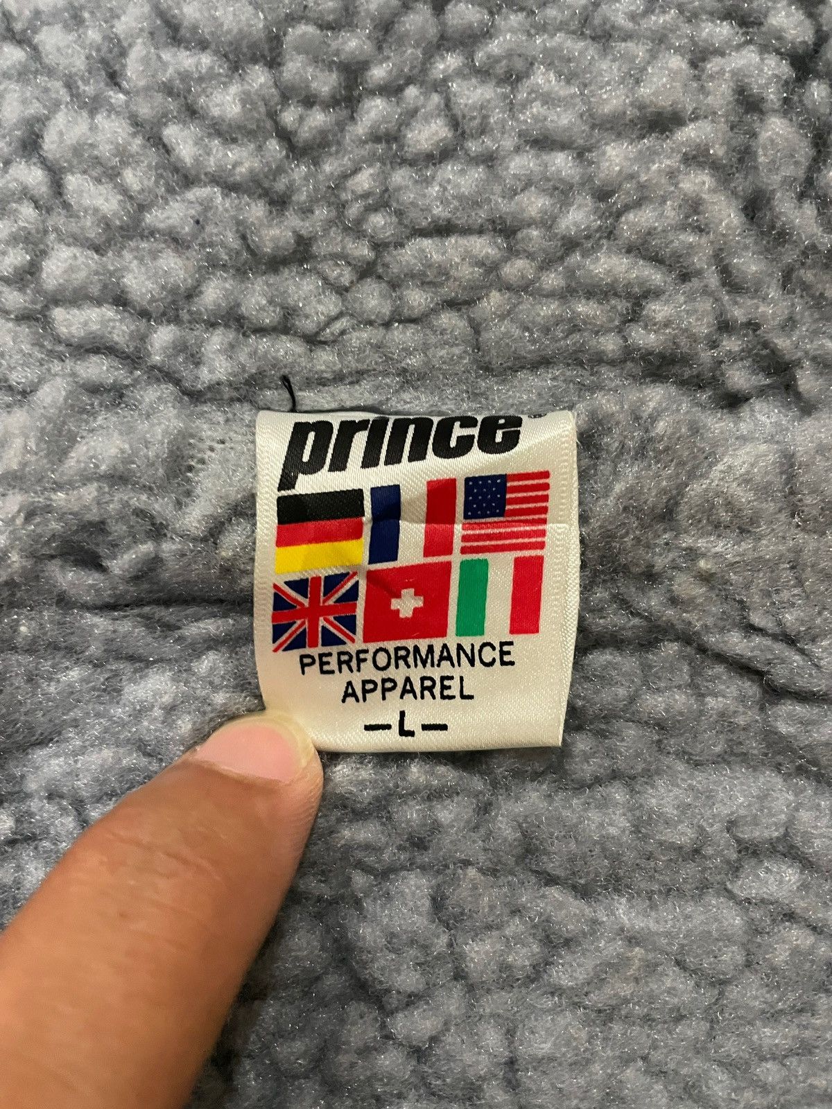 Prince × Vintage Vintage 90s Prince Tennis Faux Fleece Zip-up Hoodie Jacket Size US L / EU 52-54 / 3 - 16 Thumbnail