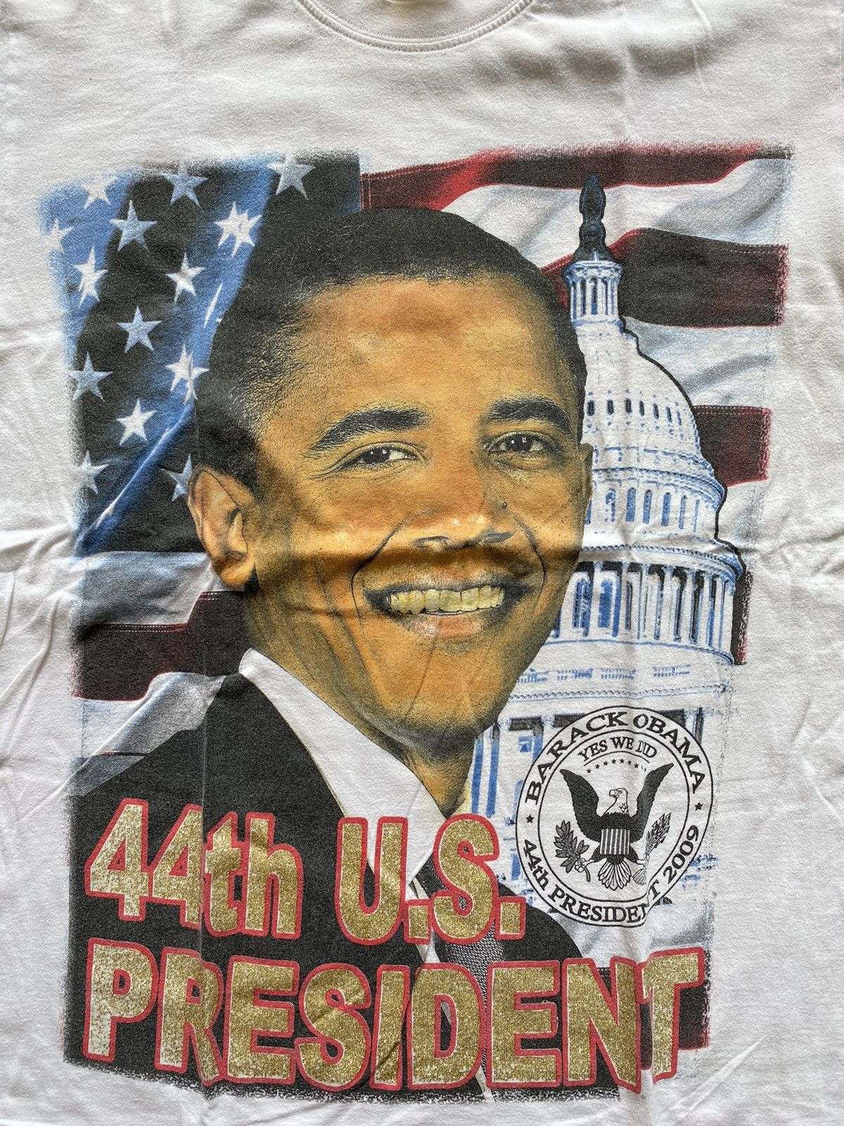 Rap Tees × Vintage Vintage 2000s Barack Obama Rap Tee Size US M / EU 48-50 / 2 - 2 Thumbnail
