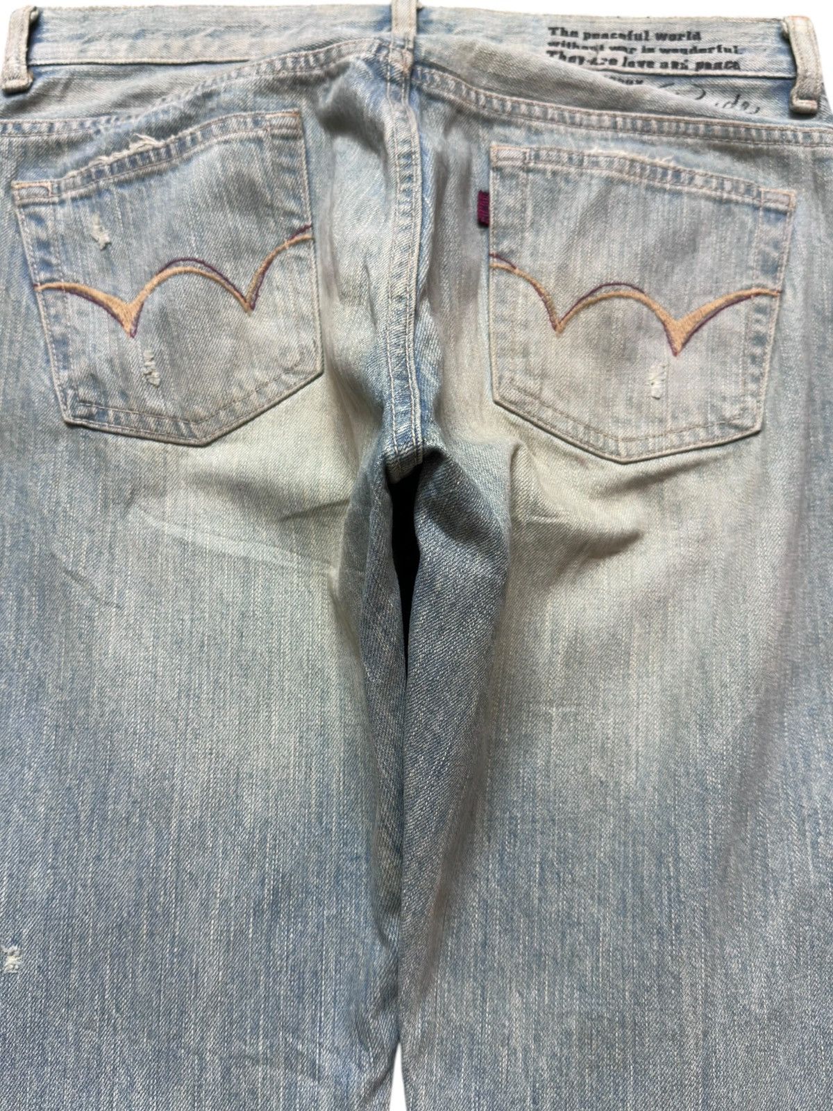Edwin Vintage Edwin Miss 503WS Mudwash Grunge Distressed Denim Size US 30 / EU 46 - 7 Thumbnail