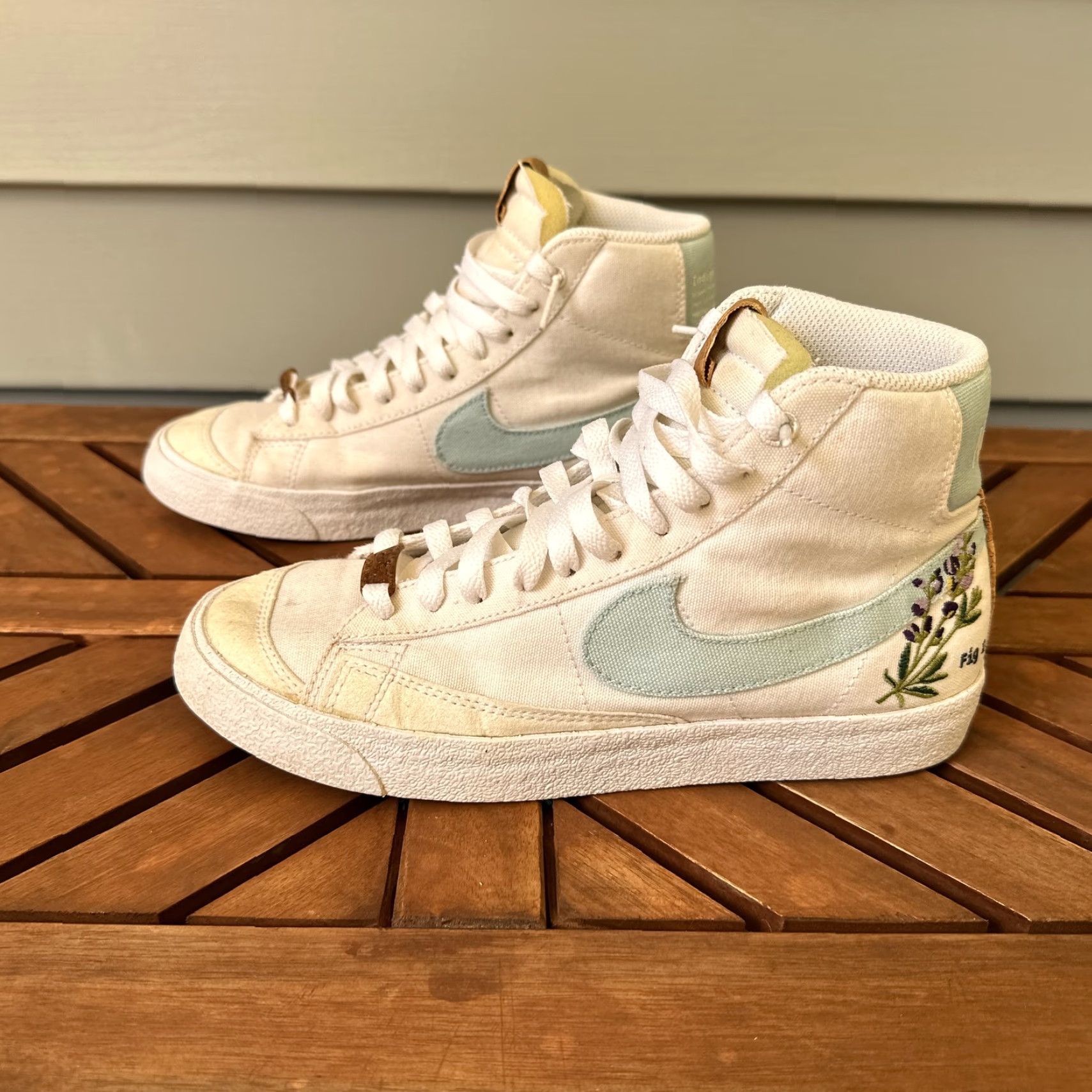 Nike Nike Blazer Mid 77 Shoes Womens Size 6.5 Indigo Cork Floral DC9265-100 Size M / US 6-8 / IT 42-44 - 4 Thumbnail