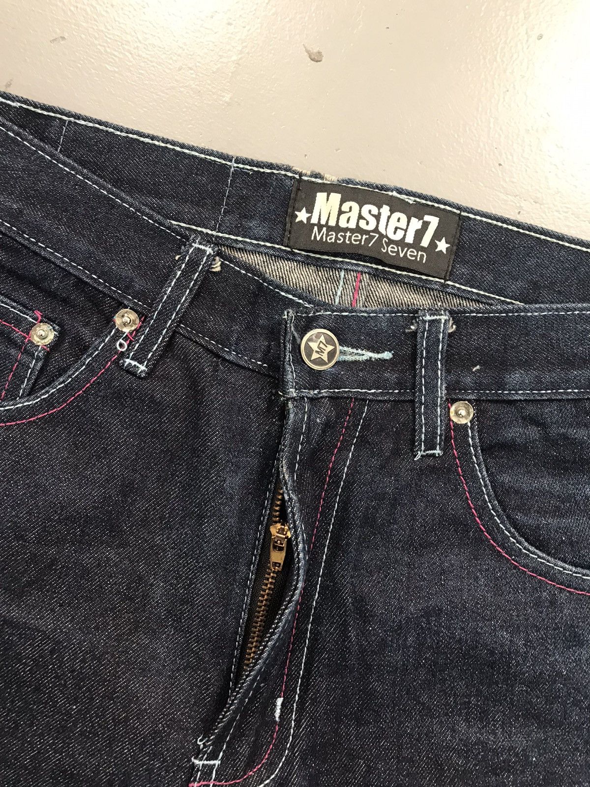 Vintage Vintage master7 big pocket embroidered straight fit denim Size US 29 - 6 Thumbnail