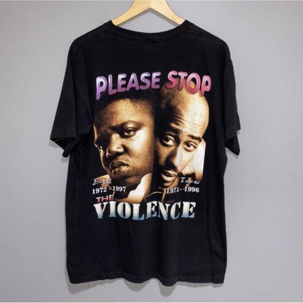 Vintage Vintage 90s In Memory Of Biggie Smalls Tupac Shakur 2pac rap Size US XL / EU 56 / 4 - 4 Thumbnail