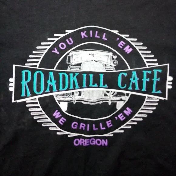 Vintage Vintage Roadkill Cafe Oregon T-Shirt Size US XL / EU 56 / 4 - 1 Thumbnail