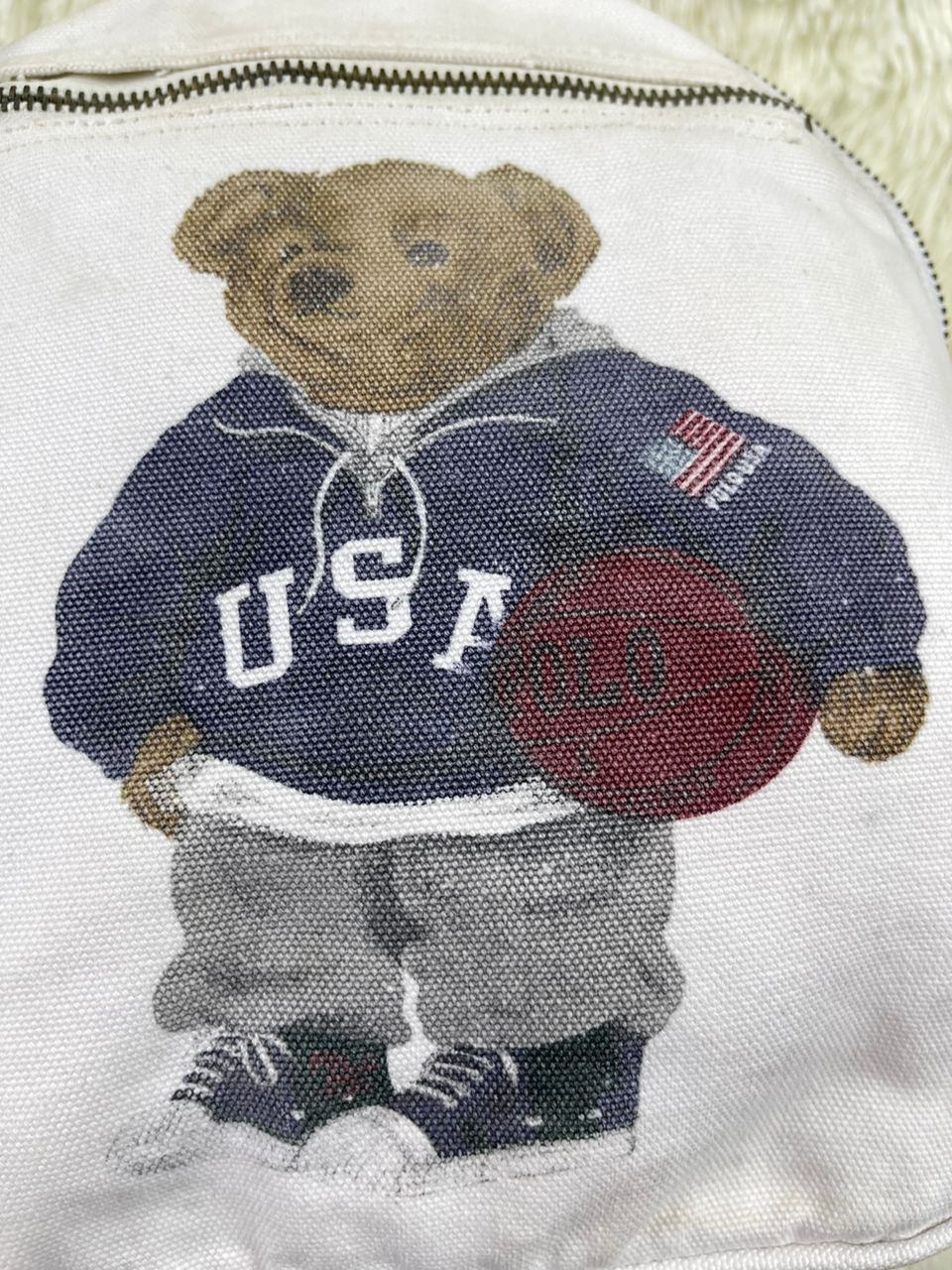 Polo Ralph Lauren × Ralph Lauren × Vintage Ralph Lauren Polo Bear Canvas Bagpack Size ONE SIZE - 17 Thumbnail
