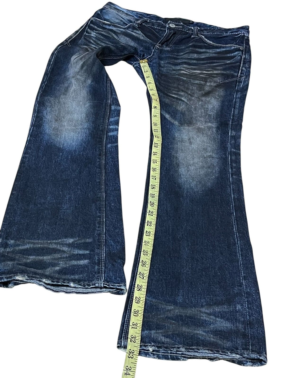 GOSTAR DE FUGA Japanese fashion FUGA/GOSTAR DE FUGA whiskers flared jeans Size US 31 - 15 Thumbnail