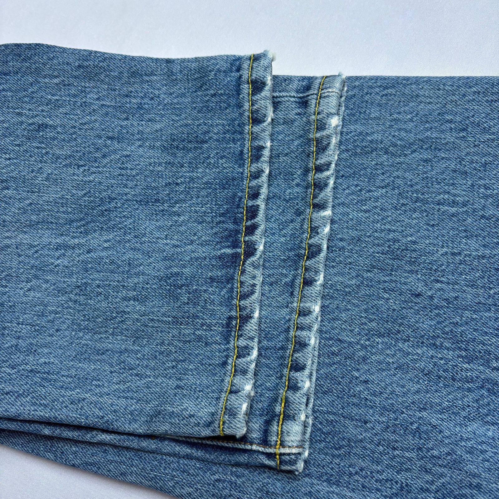 Sid Mashburn $185 Sid Mashburn Light Wash Denim 38x32 Slim Straight Jeans Size US 38 / EU 54 - 11 Thumbnail