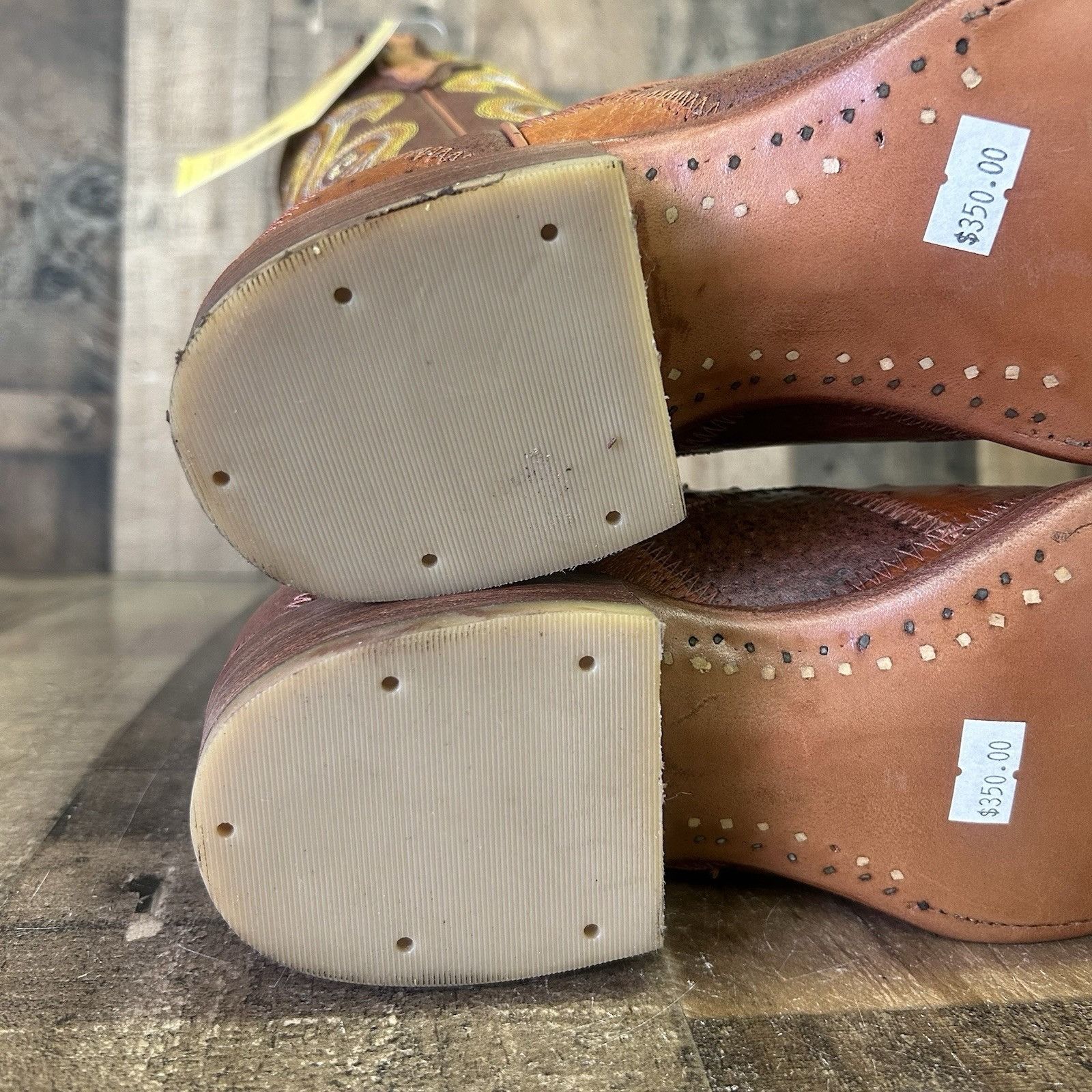 Vintage El General Pointed Toe Patchwork Ostrich Cowboy Boots Mens 8 Size US 8 / EU 41 - 6 Thumbnail