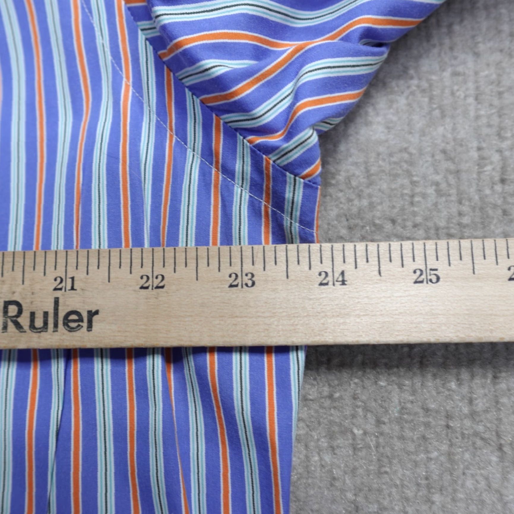 Polo Ralph Lauren Polo Ralph Lauren Shirt Large Blue Striped Button-Down 120'S Poplin Mens L Size US L / EU 52-54 / 3 - 6 Thumbnail