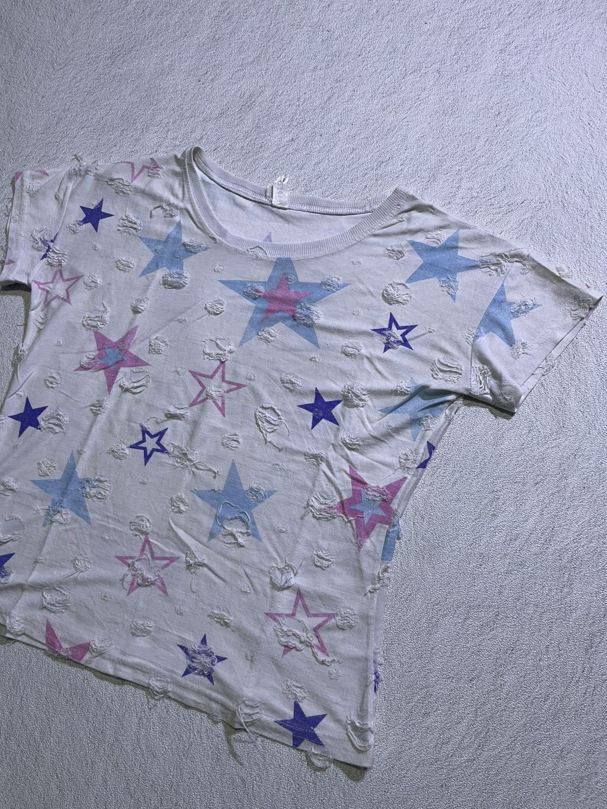 Hysteric Glamour Y2K women's short sleeve t-shirt with ripped pattern Size M / US 6-8 / IT 42-44 - 2 Thumbnail