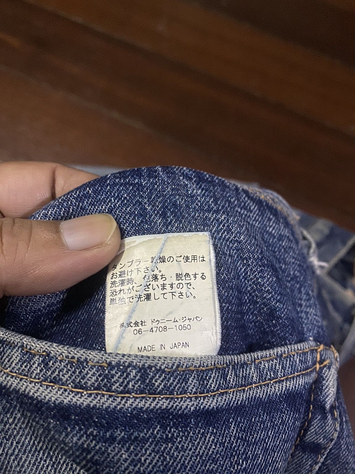 Denime Vintage 90s DENIME Orizzonti mud wash distressed rework Size US 35 - 23 Thumbnail