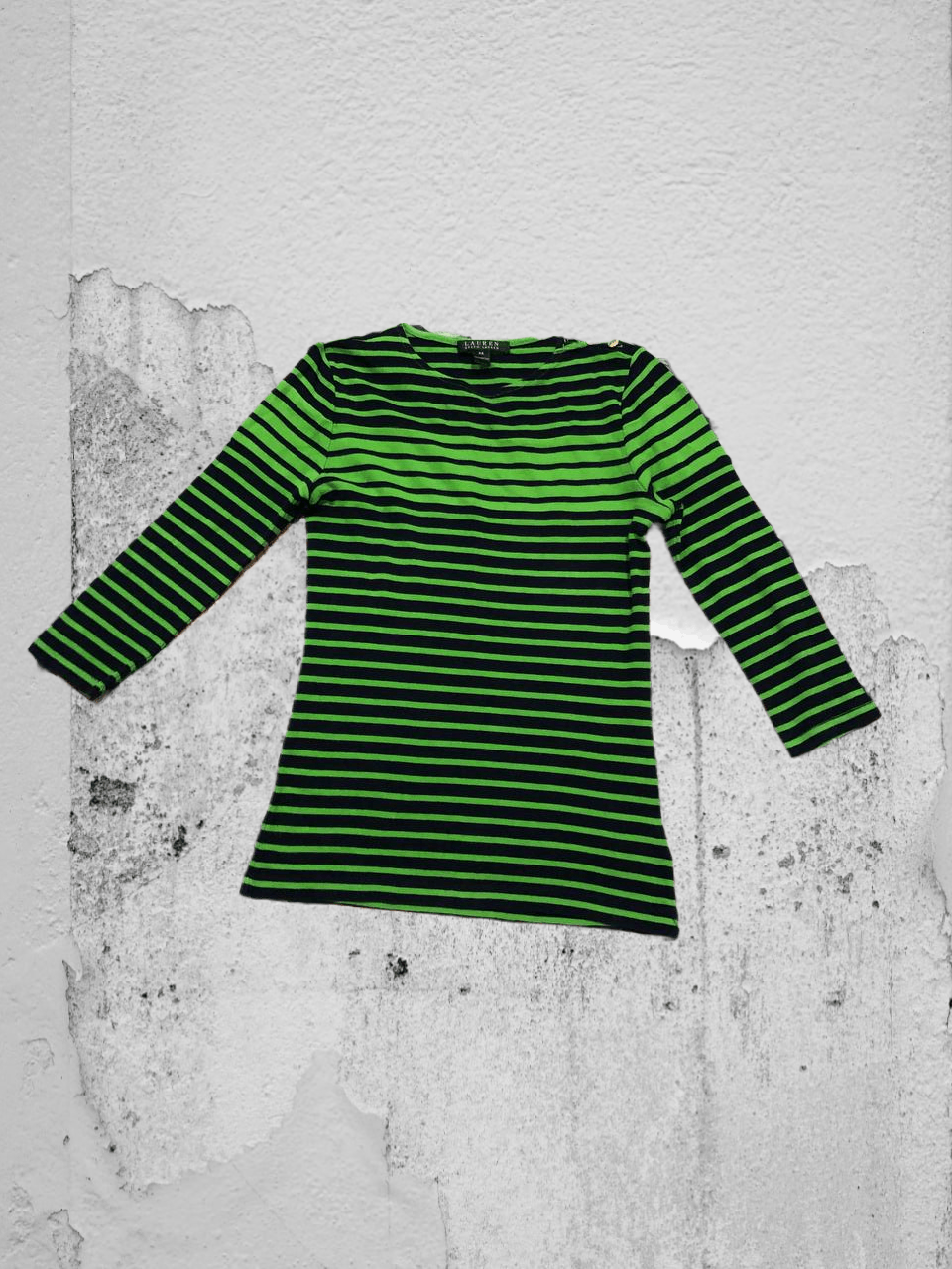 Lauren Ralph Lauren crazy Y2K striped Long Sleeve Lauren Ralph Lauren Vintage Size XS / US 0-2 / IT 36-38 - 1 Thumbnail