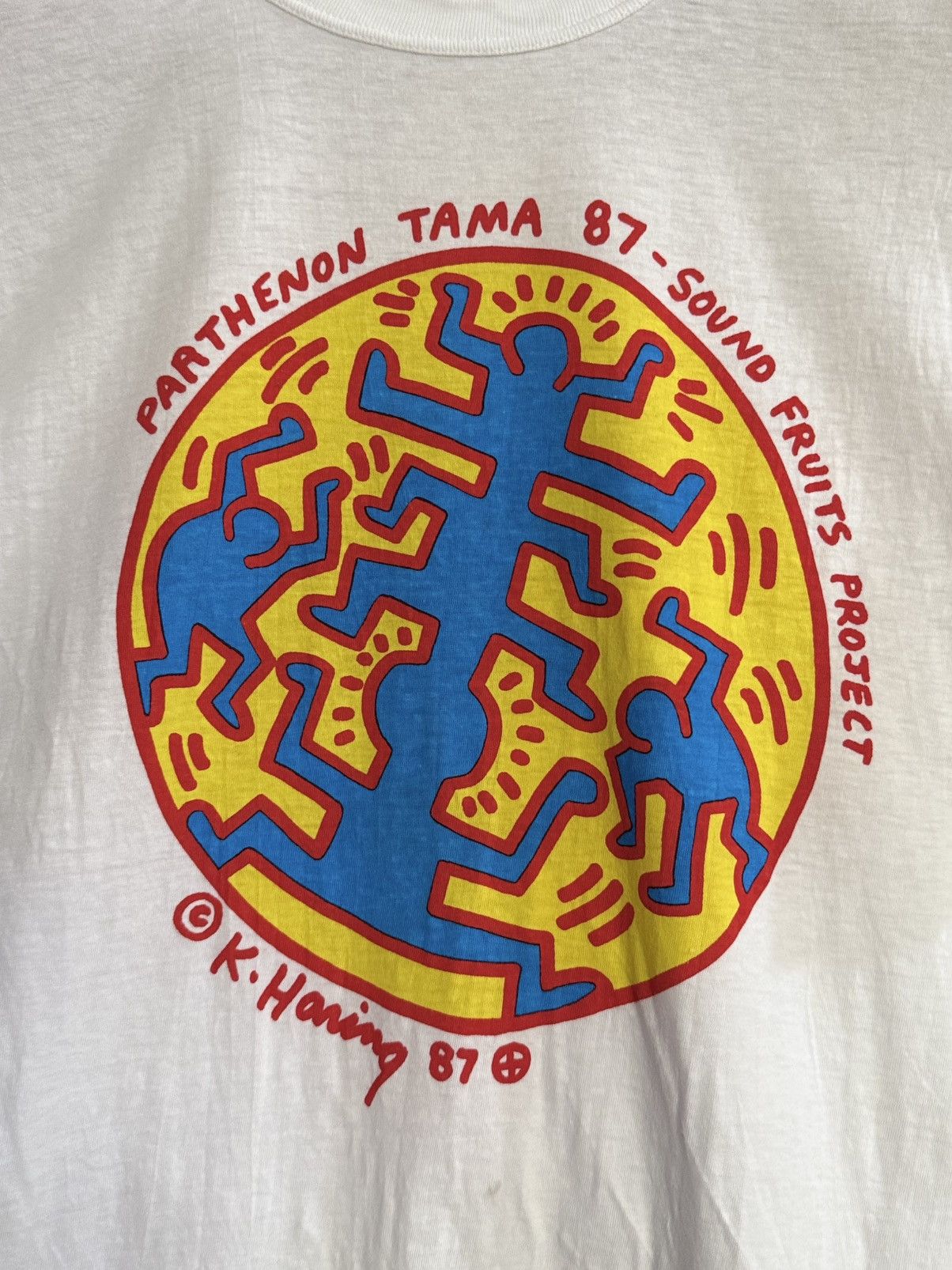 Keith Haring Vintage 80s Keith Haring Sound Fruits Project Japan Tee Size US M / EU 48-50 / 2 - 2 Thumbnail