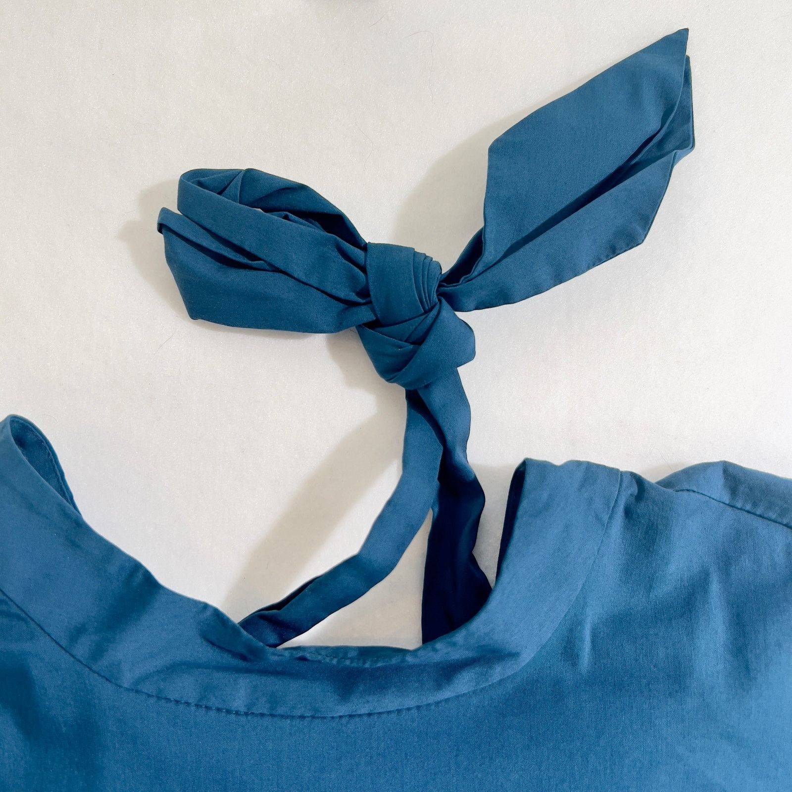 Other Eloquii Blouse Top Woman 18 Blue Elastic Cuffs Tie Back Size XXL / US 16-18 / IT 52-54 - 5 Thumbnail