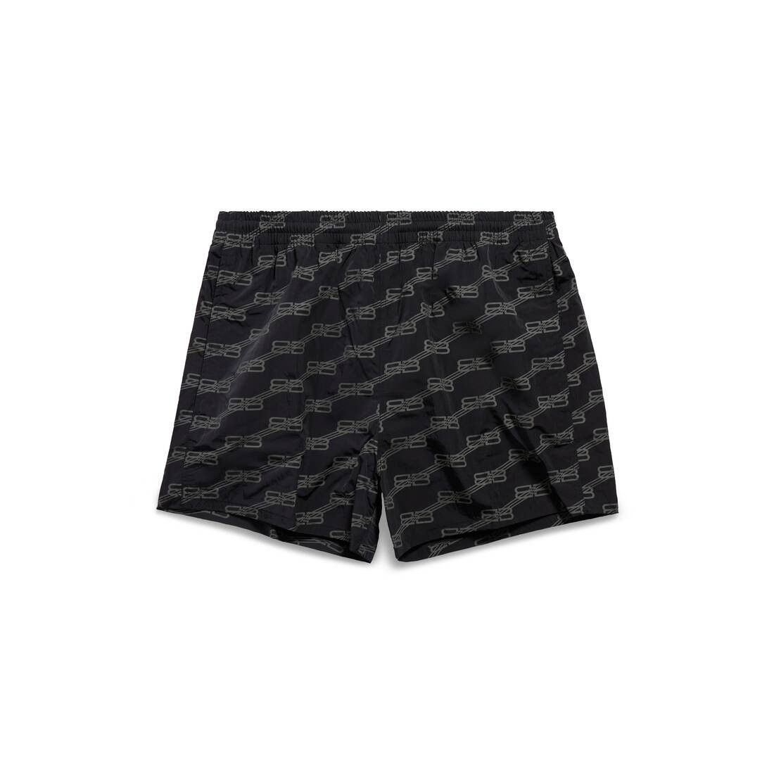 Balenciaga o1la1rc1a0924 BB Monogram Swim Shorts in Black Size US 30 / EU 46 - 1 Thumbnail
