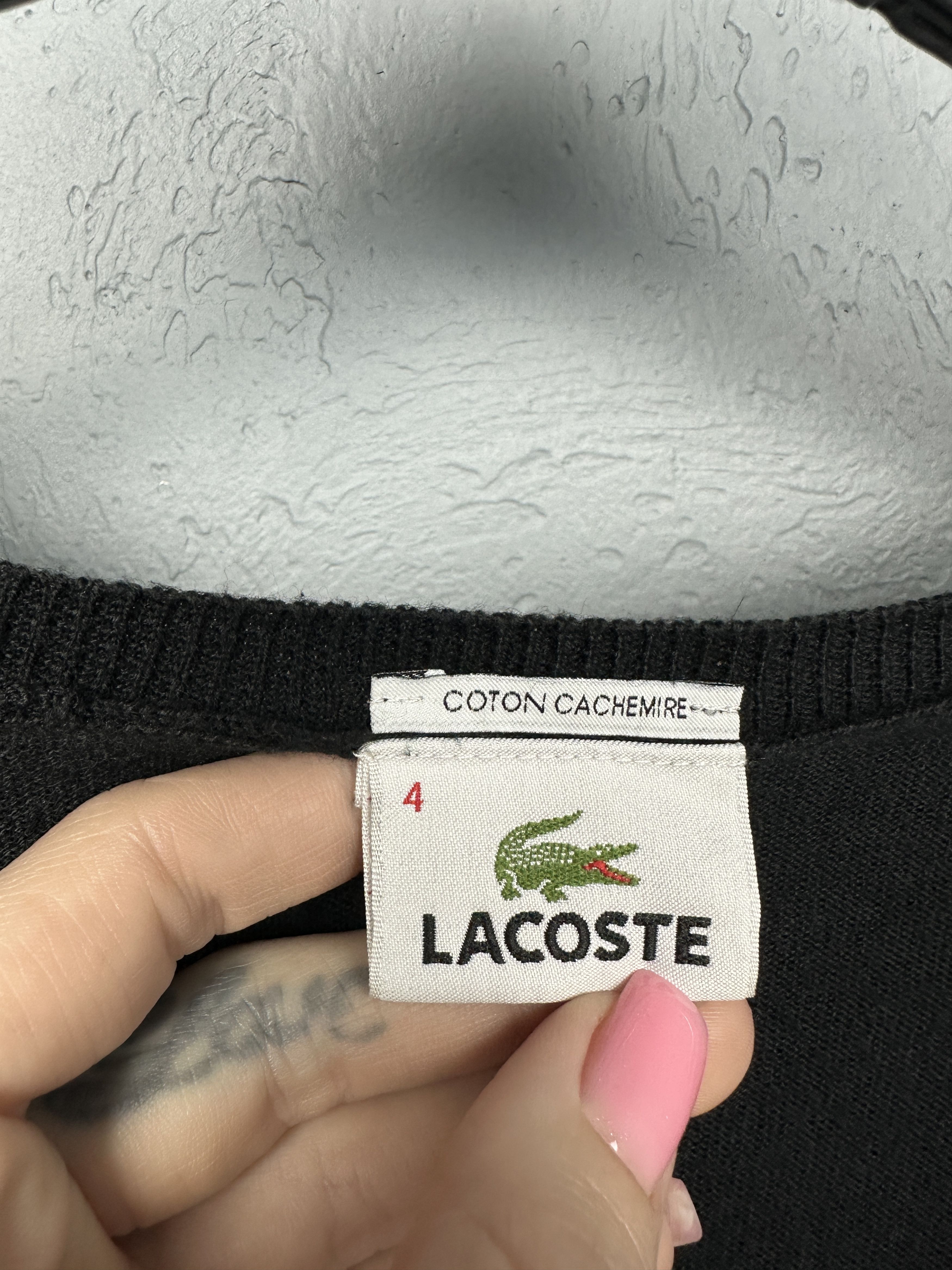 Lacoste Lacoste Vintage Mens V-Neck Sweater Size US M / EU 48-50 / 2 - 4 Thumbnail