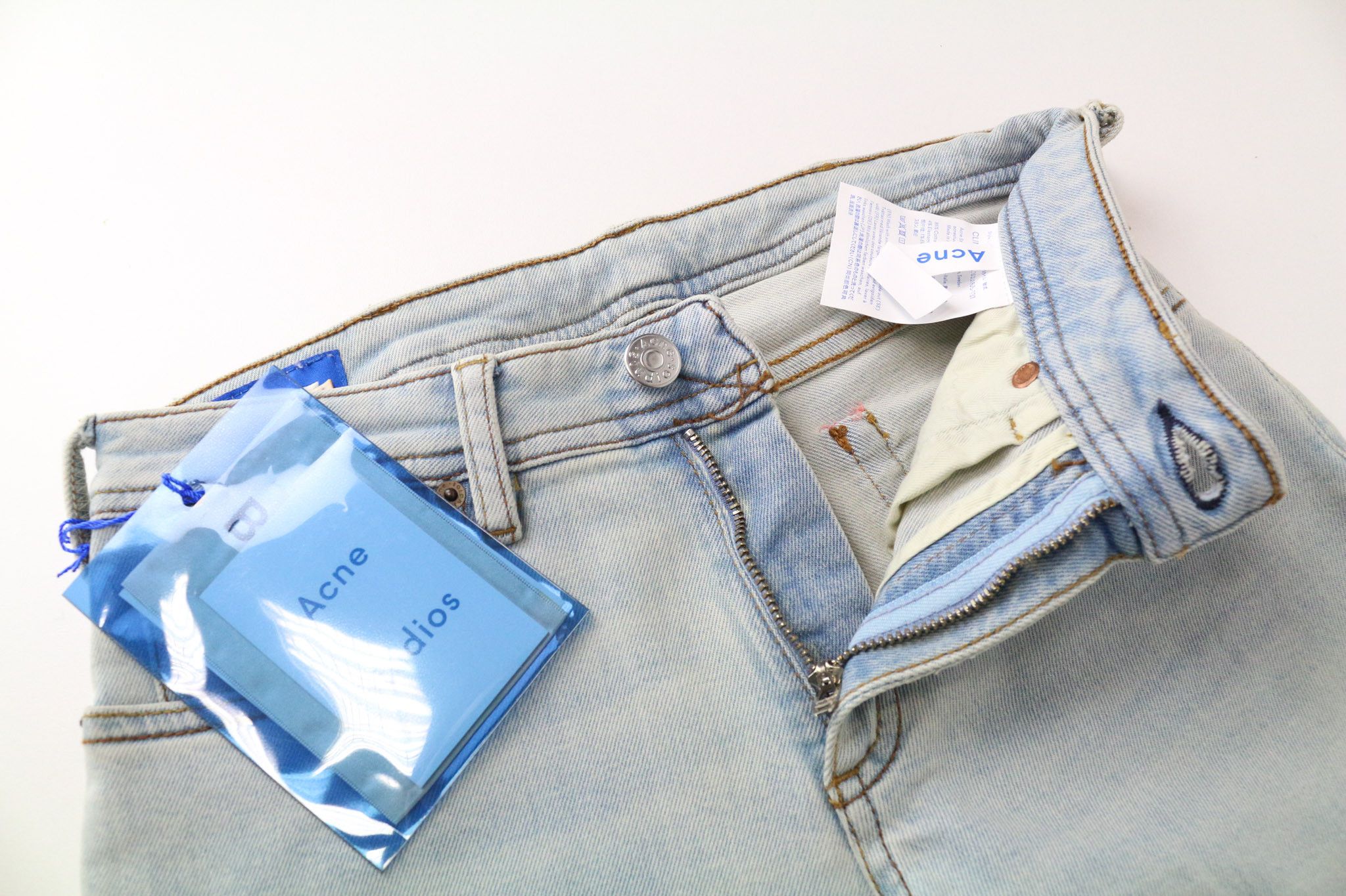 Acne Studios CLIMB W25/L32 Blue Skinny Stretch Zipped Jeans 75065 Size 25" / US 0 / IT 36 - 3 Thumbnail