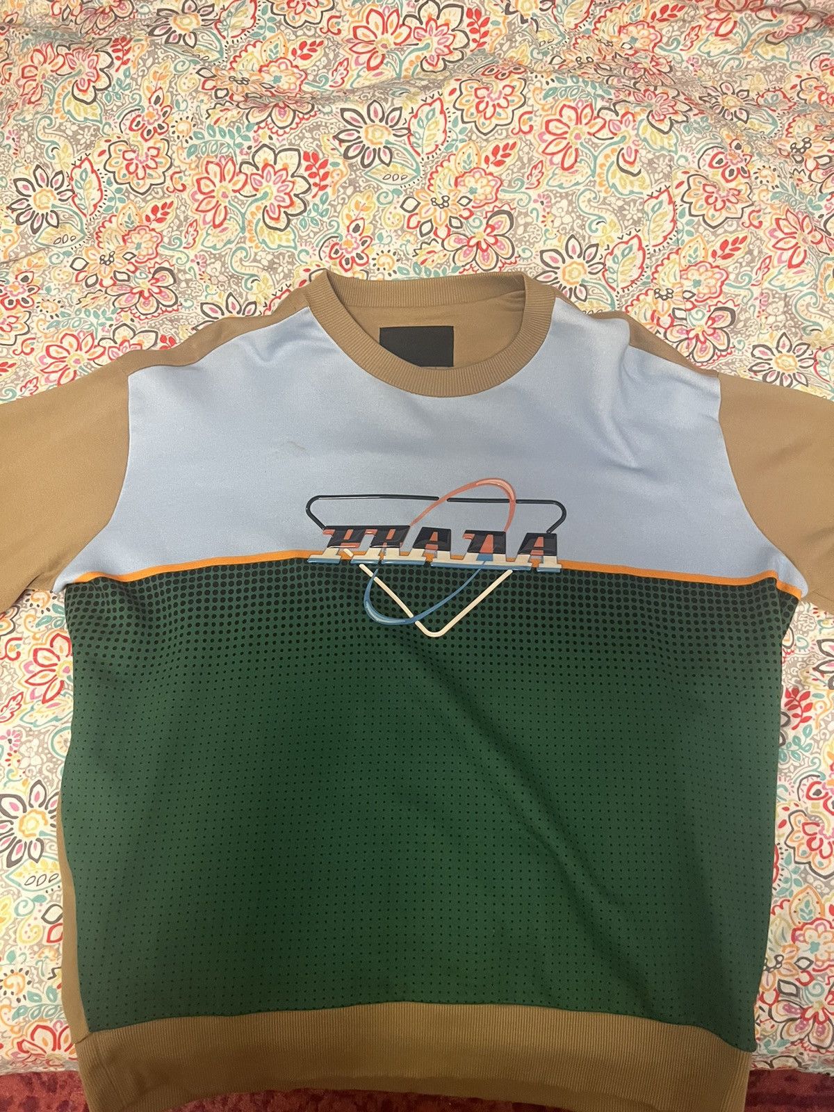 image of Prada Logo Sweatshirt in Green, Men's (Size XL)