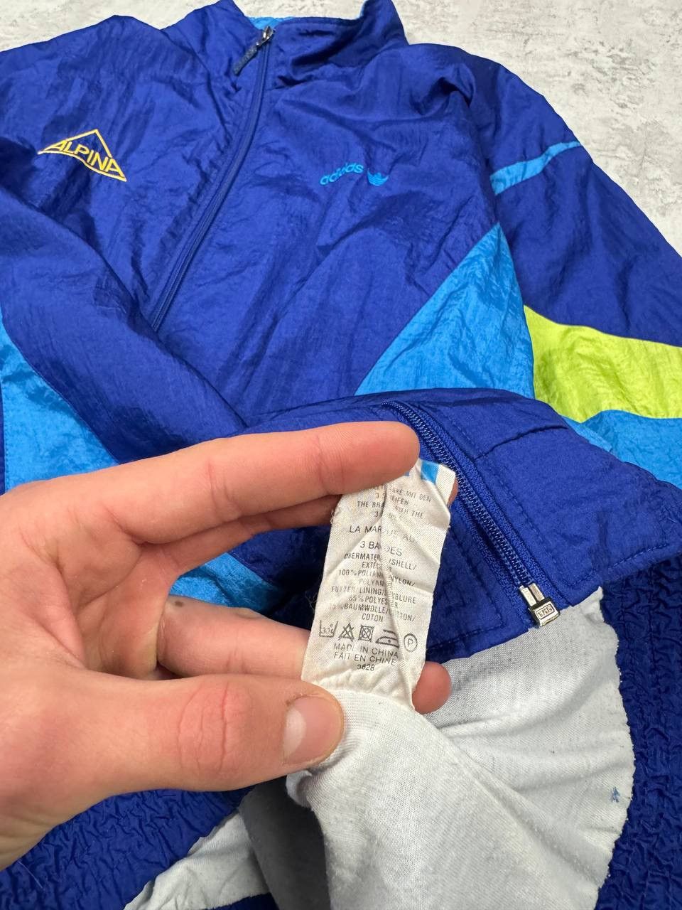 Adidas Vintage 90's Adidas ALPINA Full Tracksuit Nylon Blue Size US M / EU 48-50 / 2 - 12 Thumbnail