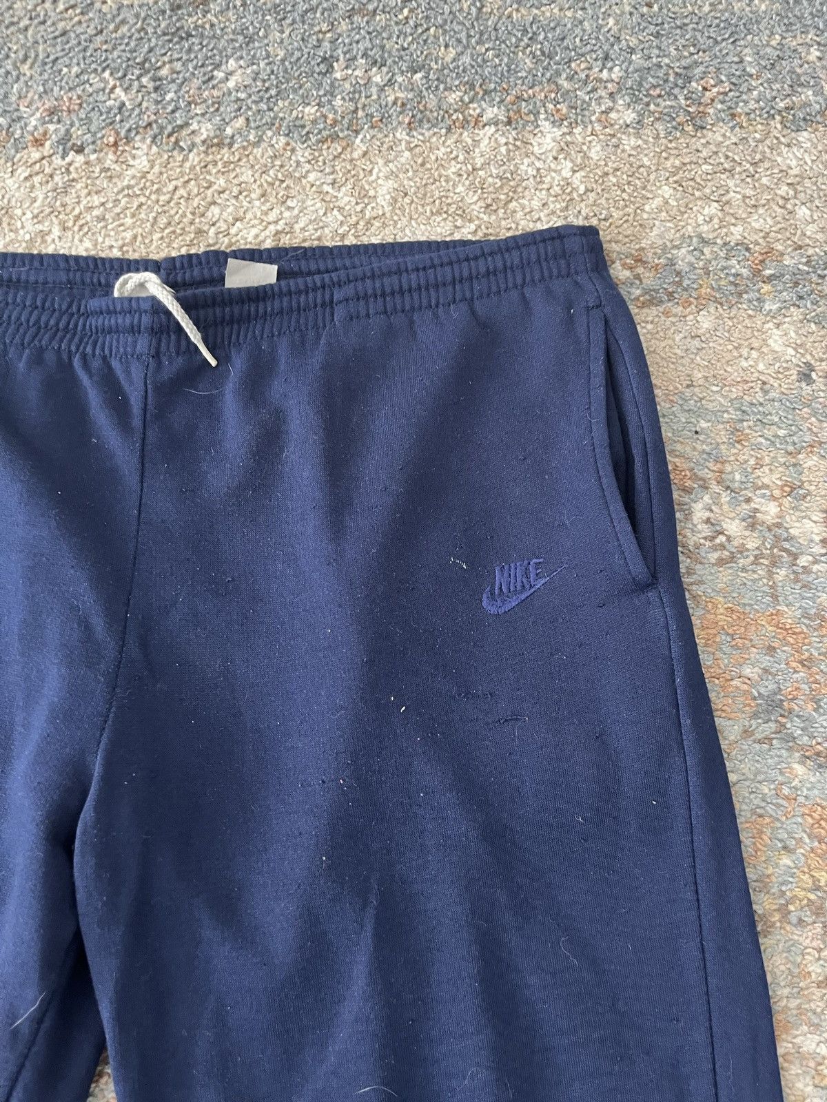 Nike × Vintage VTG 90s Nike jogger Sweatpants Blue Medium Size US 34 / EU 50 - 3 Thumbnail