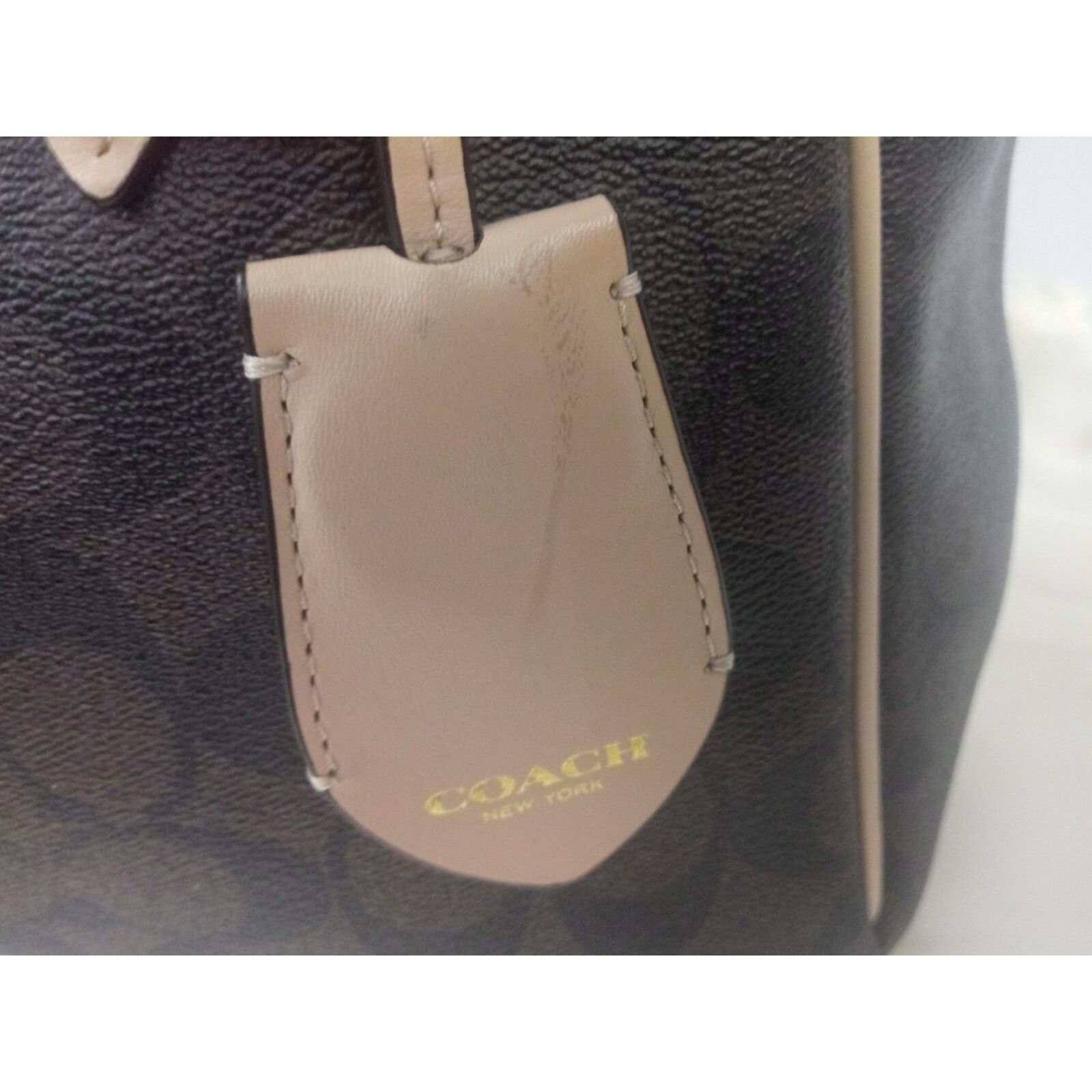 Coach NWT Authentic Coach Premium Leather Chain fabric Bag Handbag Size ONE SIZE - 6 Thumbnail