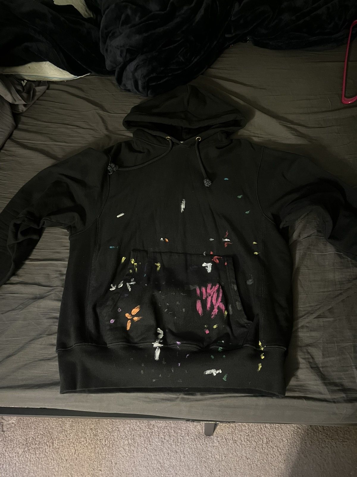 MNML PAINT SPLATTER STREETWEAR HOODIE Size US S / EU 44-46 / 1 - 1 Thumbnail