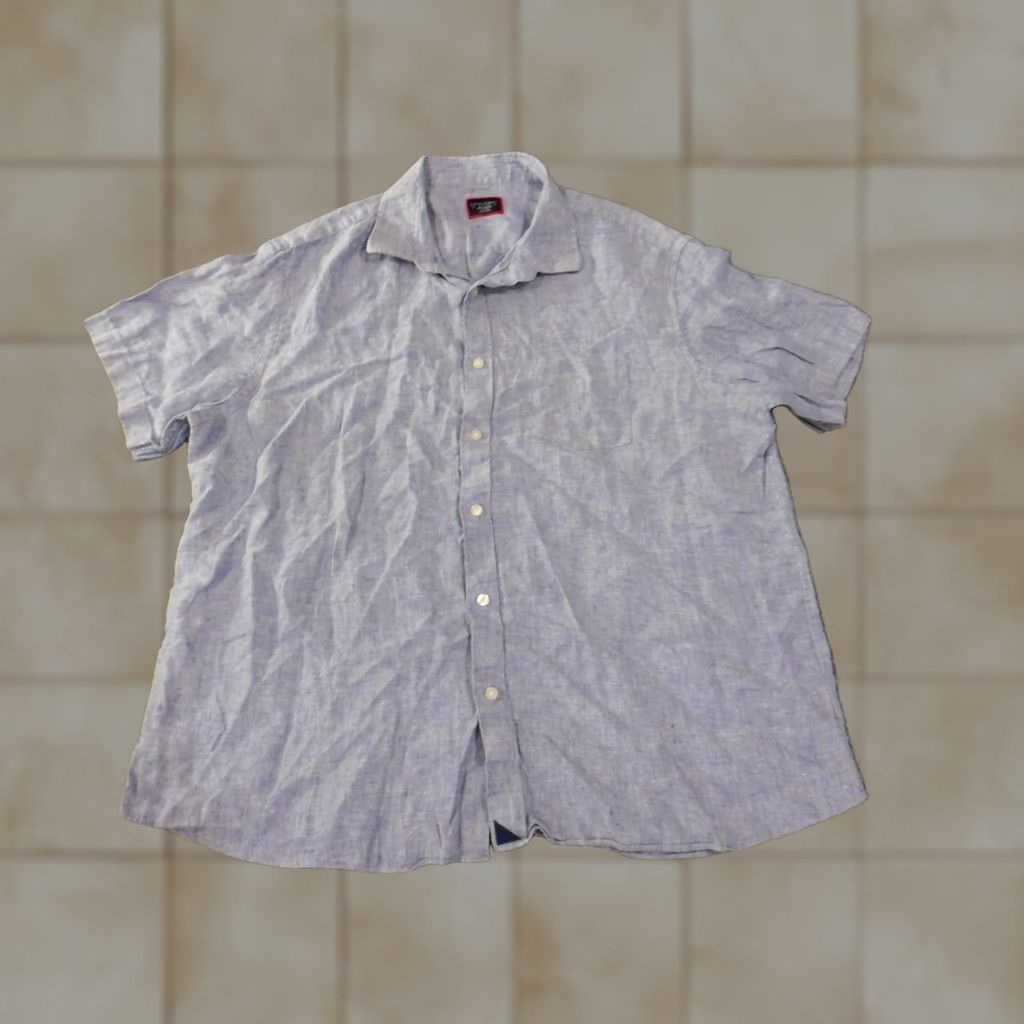 UNTUCKit UNTUCKit Shirt Button-Up XL2XL Linen Blue Wrinkle Resistant City Casual Button-Down Collar Mens Shirt Size US XXL / EU 58 / 5 - 1 Thumbnail