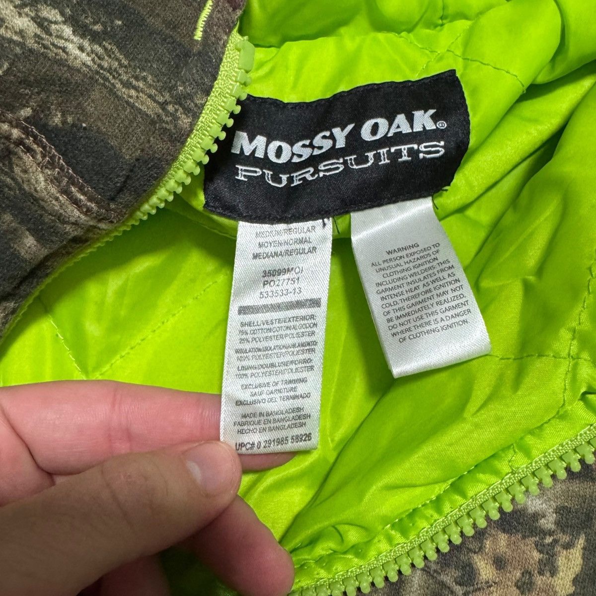Mossy Oaks Mossy Oak Pursuits Camouflage Full Zip Jacket Adult Medium Size US M / EU 48-50 / 2 - 5 Thumbnail
