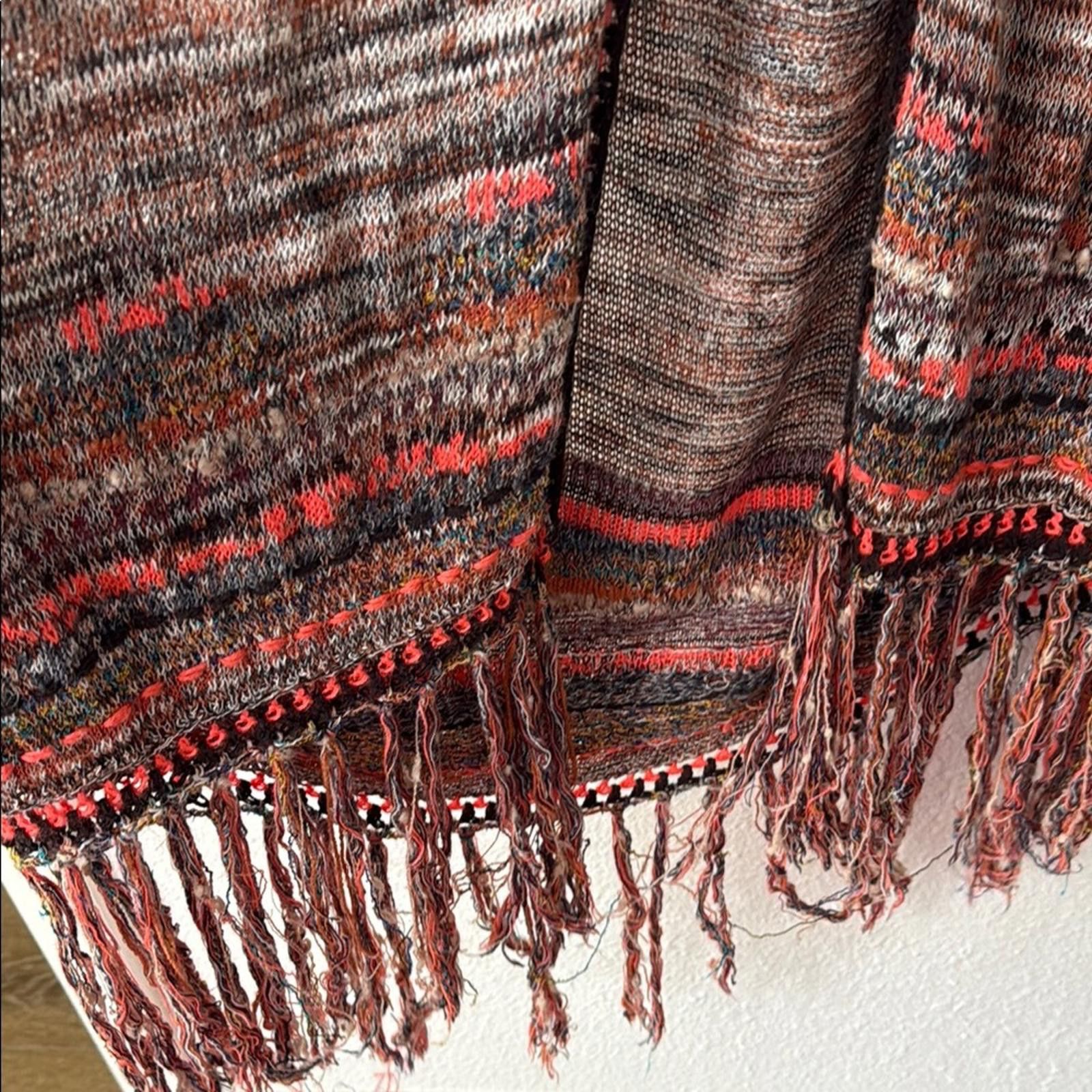Free People Free People Multicolor Sleeveless Knit Vest with Fringe Size S / US 4 / IT 40 - 7 Thumbnail