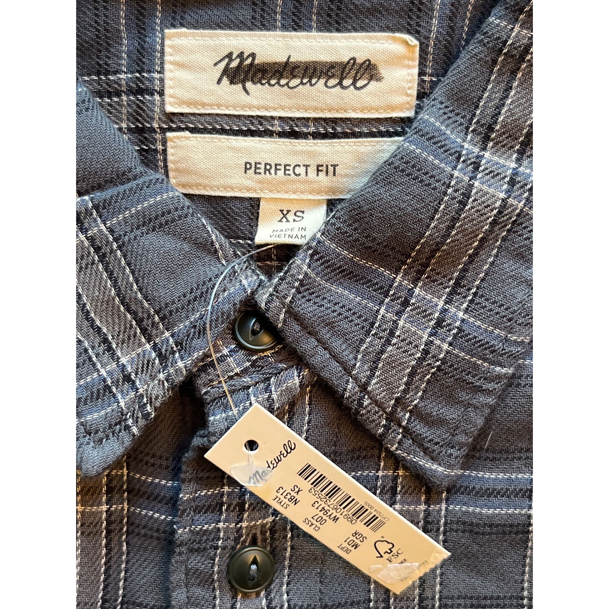 Madewell Madewell Double-Weave Perfect Long-Sleeve Shirt in steel gre Size US XS / EU 42 / 0 - 6 Thumbnail